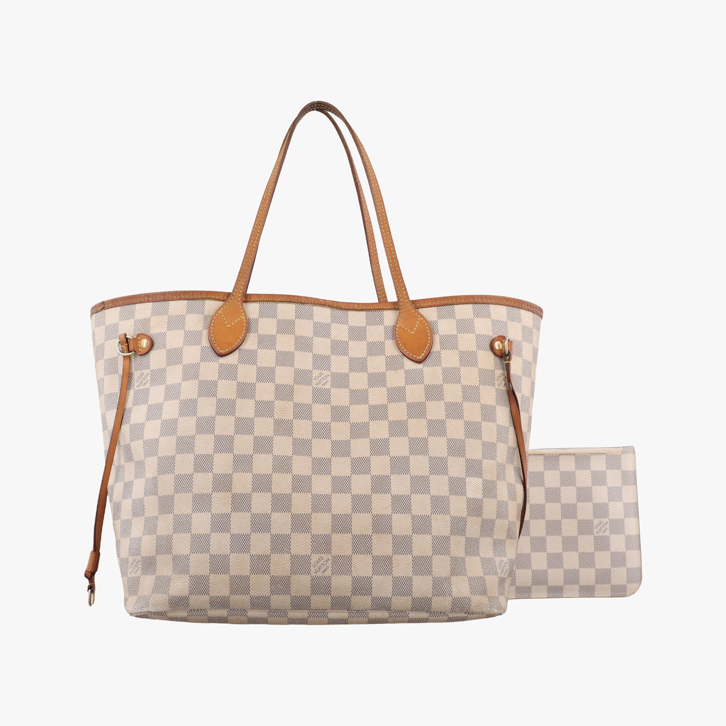 Pre-owned Louis Vuitton Neverfull MM Azur Damier Canvas N51107 handbag | stylenewstar