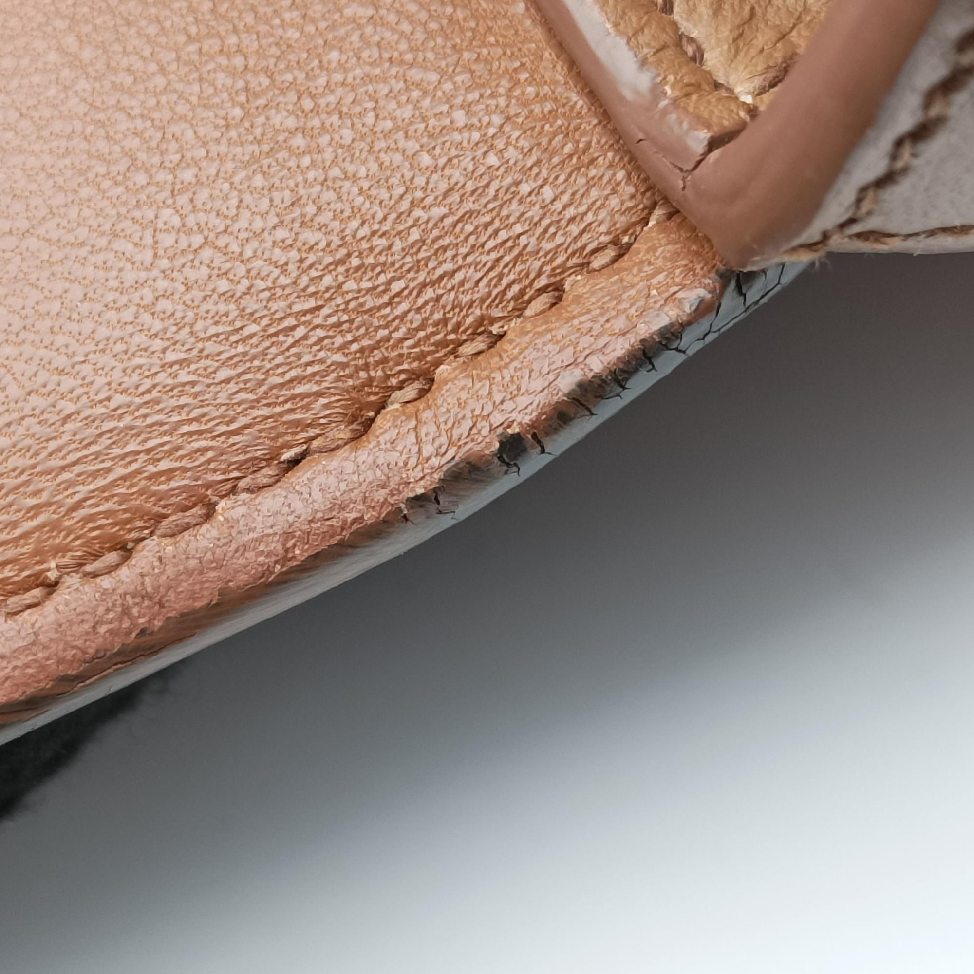 Pre-owned Prada Crombie Grey× Brown Leather  shoulderbag | stylenewstar
