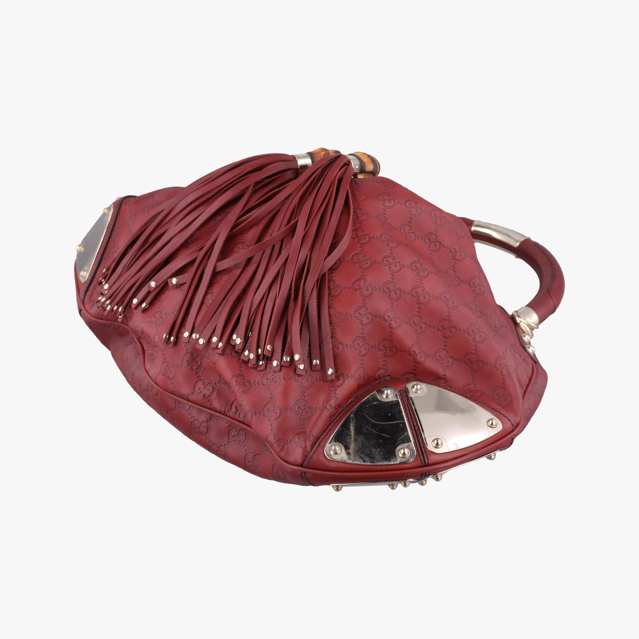 Pre-owned Gucci Indy Hobo Red Leather 177088 handbag | stylenewstar