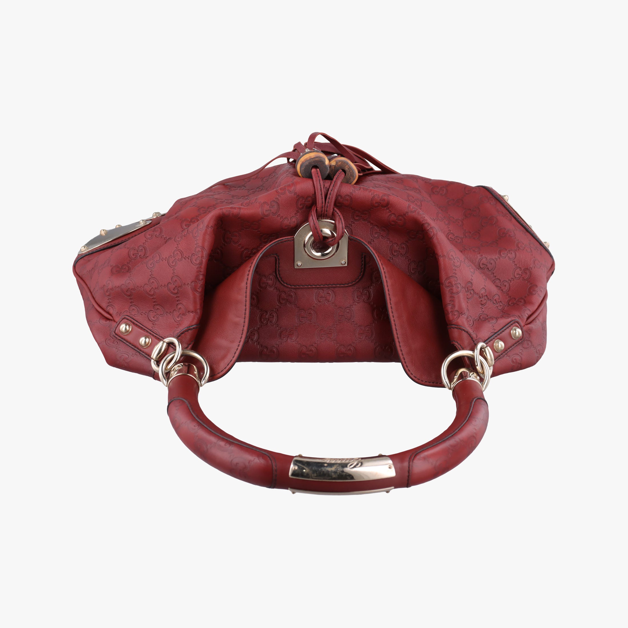 Pre-owned Gucci Indy Hobo Red Leather 177088 handbag | stylenewstar