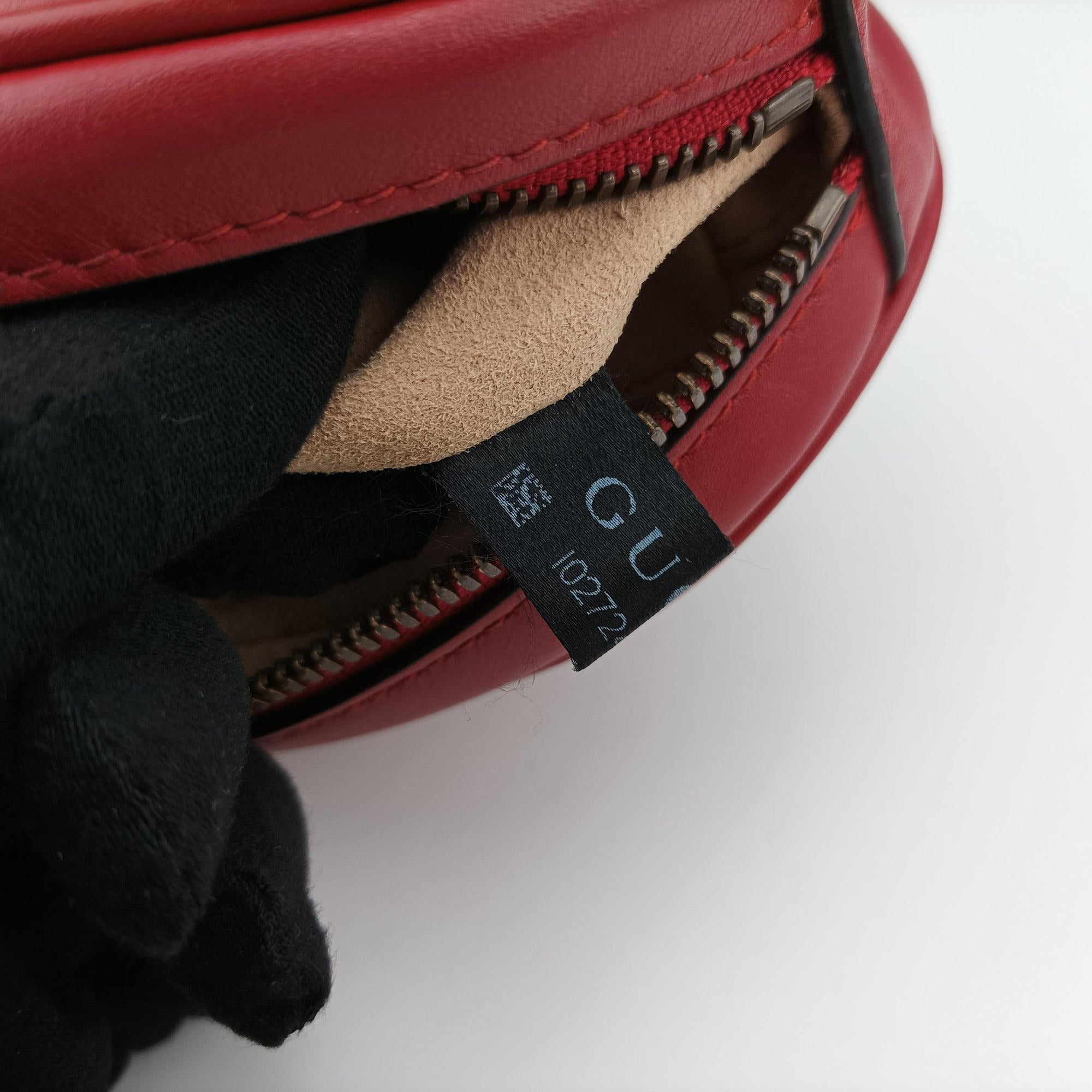 Vintage Gucci GG Marmont Red Leather 476434 bum bag/waist bag | stylenewstar