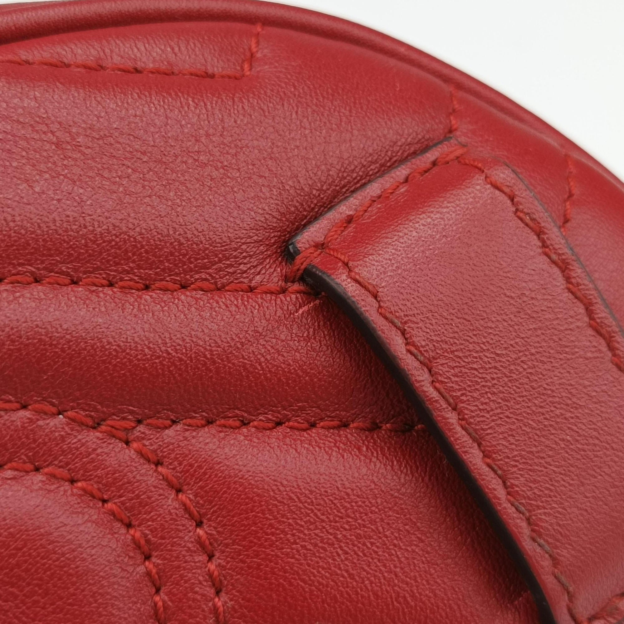Vintage Gucci GG Marmont Red Leather 476434 bum bag/waist bag | stylenewstar