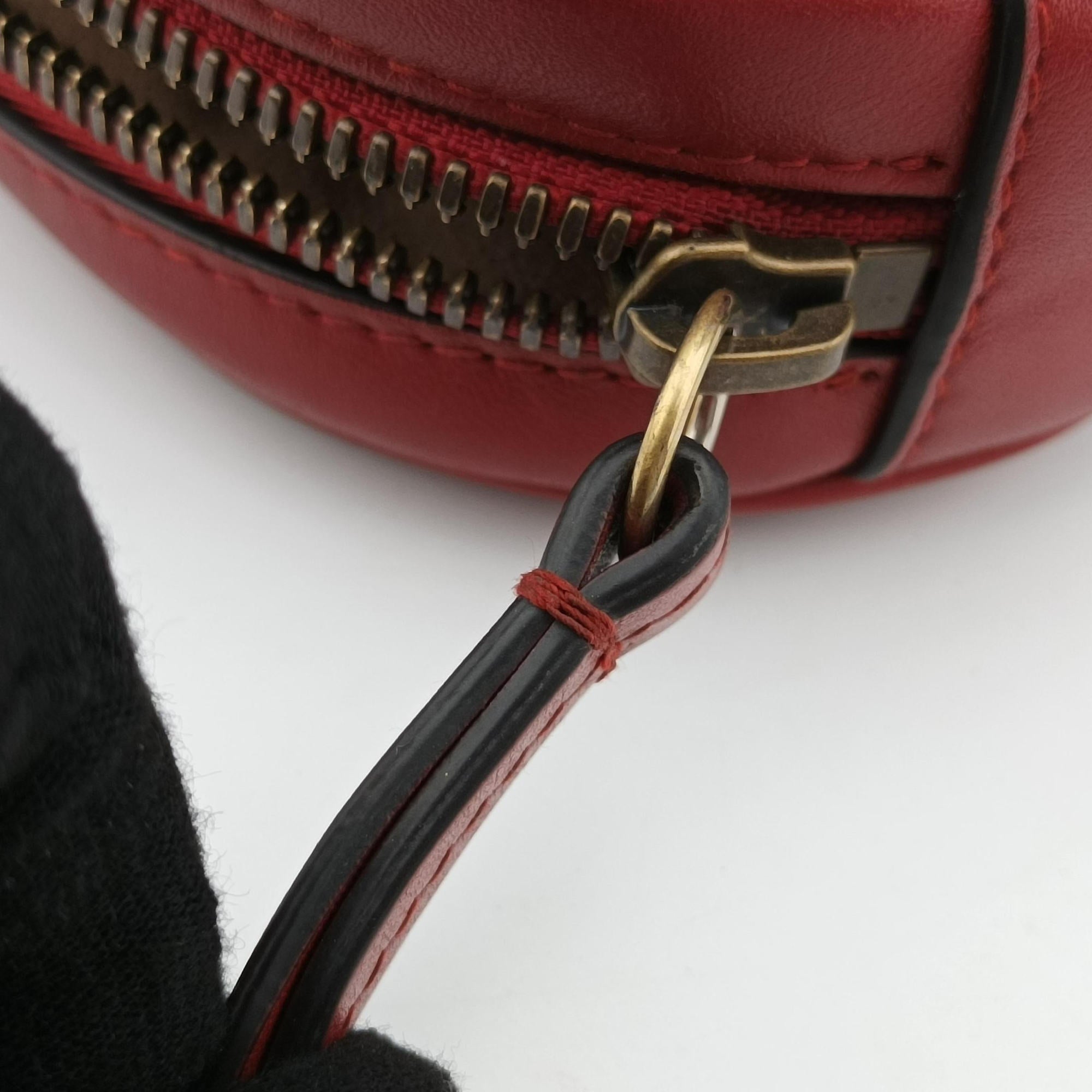 Vintage Gucci GG Marmont Red Leather 476434 bum bag/waist bag | stylenewstar