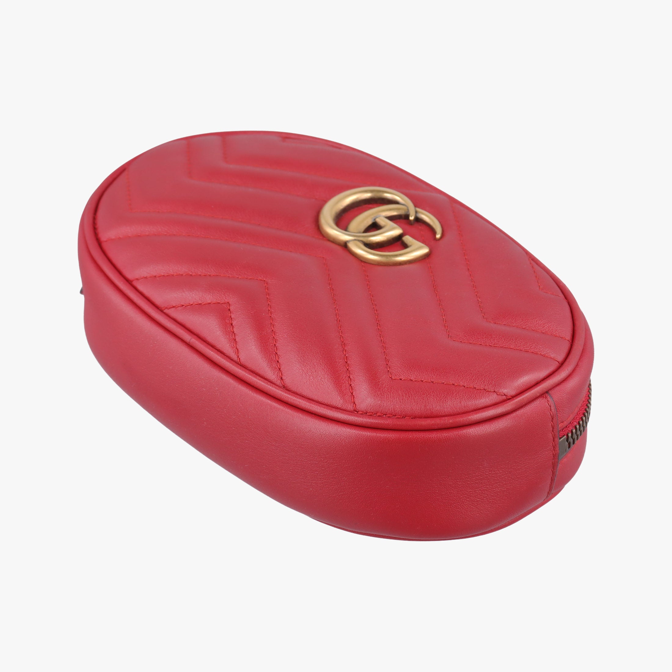 Vintage Gucci GG Marmont Red Leather 476434 bum bag/waist bag | stylenewstar