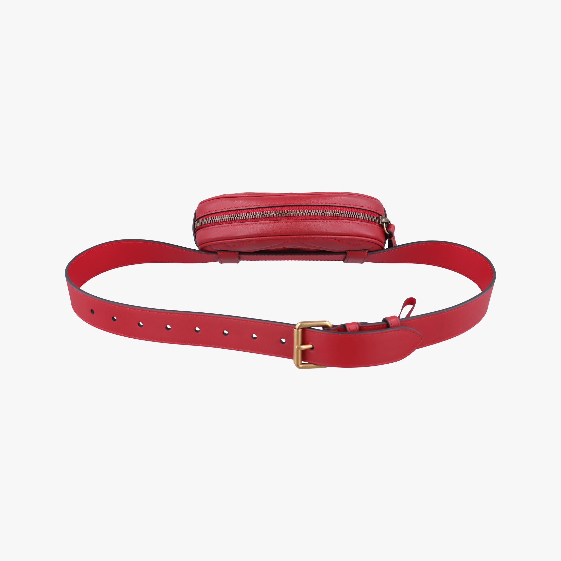 Vintage Gucci GG Marmont Red Leather 476434 bum bag/waist bag | stylenewstar