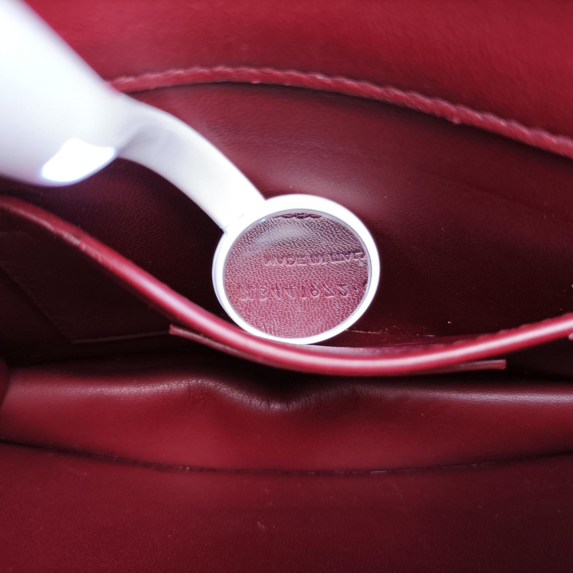 Secondhand Yves Saint Laurent SUNSET Burgundy velour 441972 shoulderbag | stylenewstar