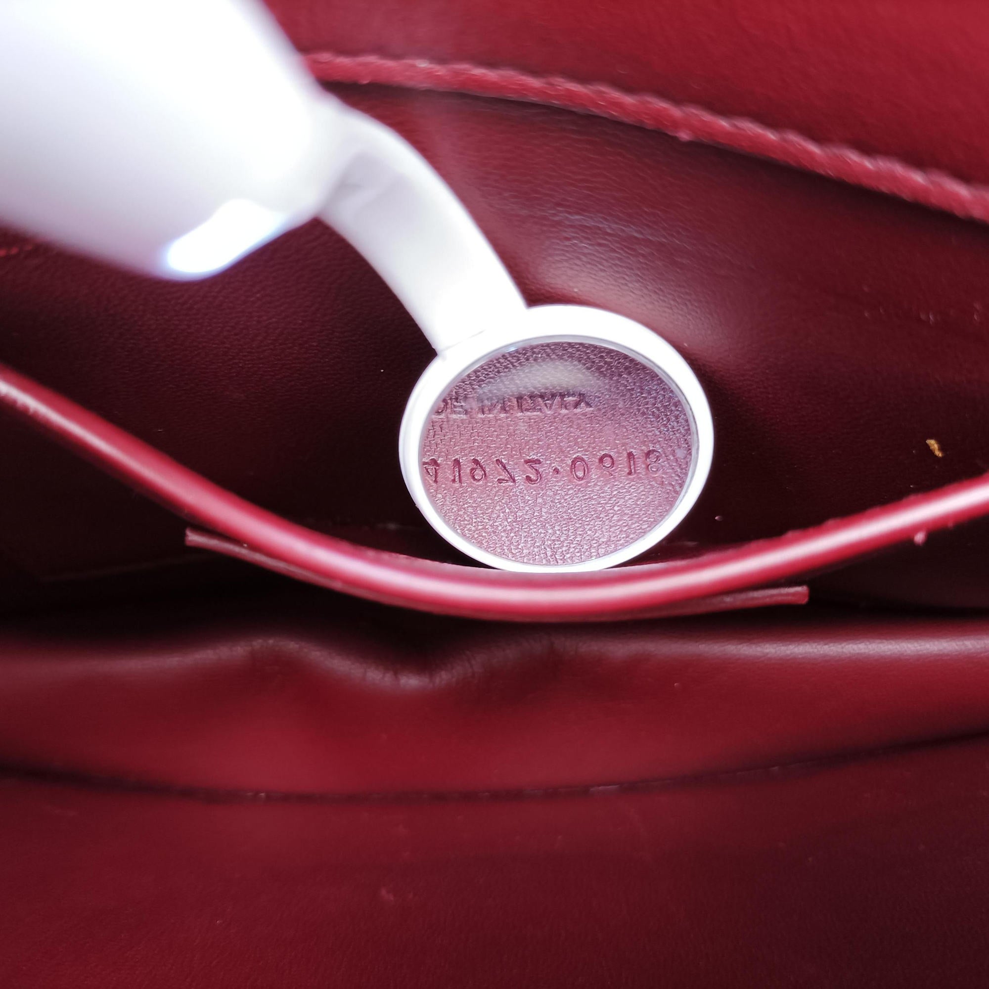 Secondhand Yves Saint Laurent SUNSET Burgundy velour 441972 shoulderbag | stylenewstar