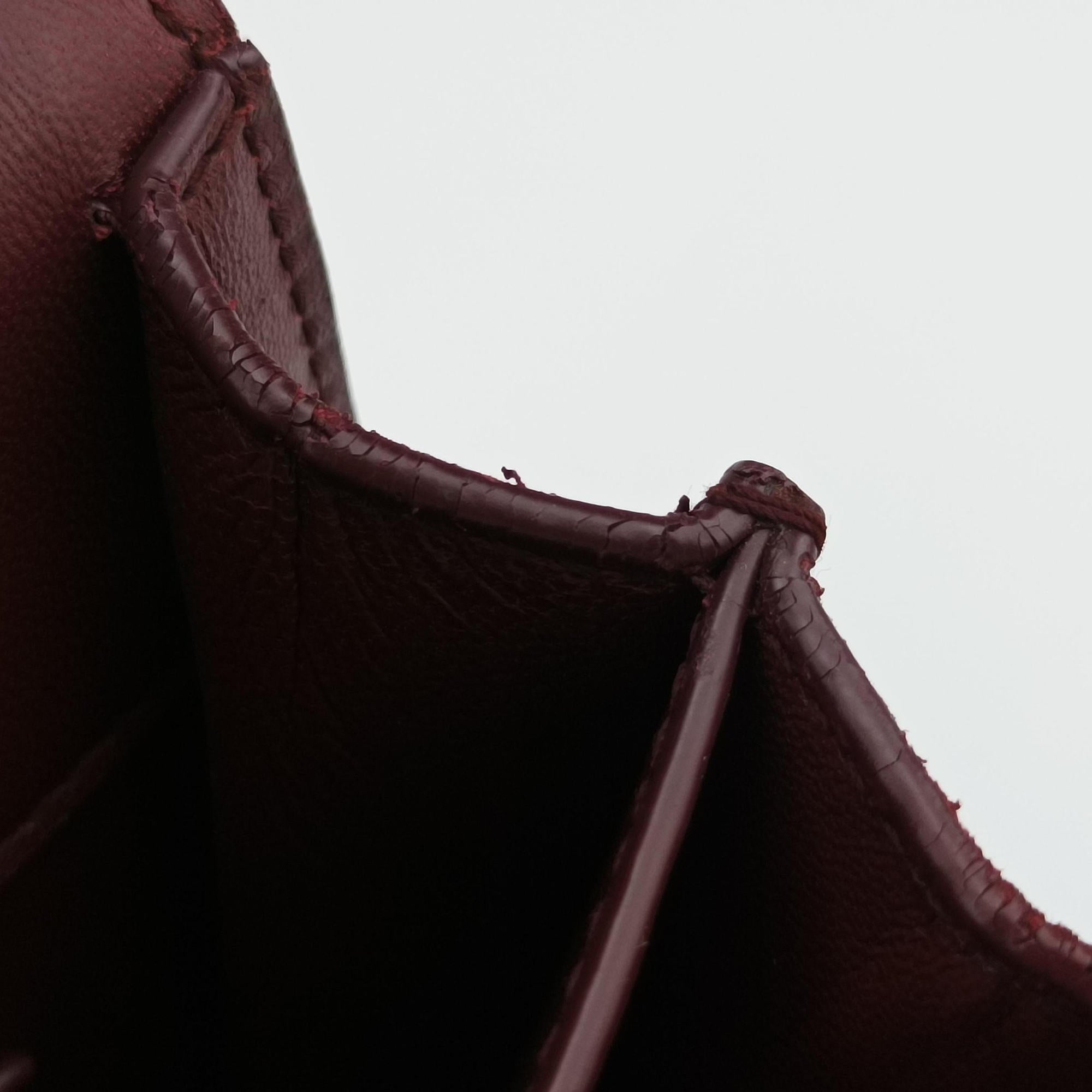 Secondhand Yves Saint Laurent SUNSET Burgundy velour 441972 shoulderbag | stylenewstar