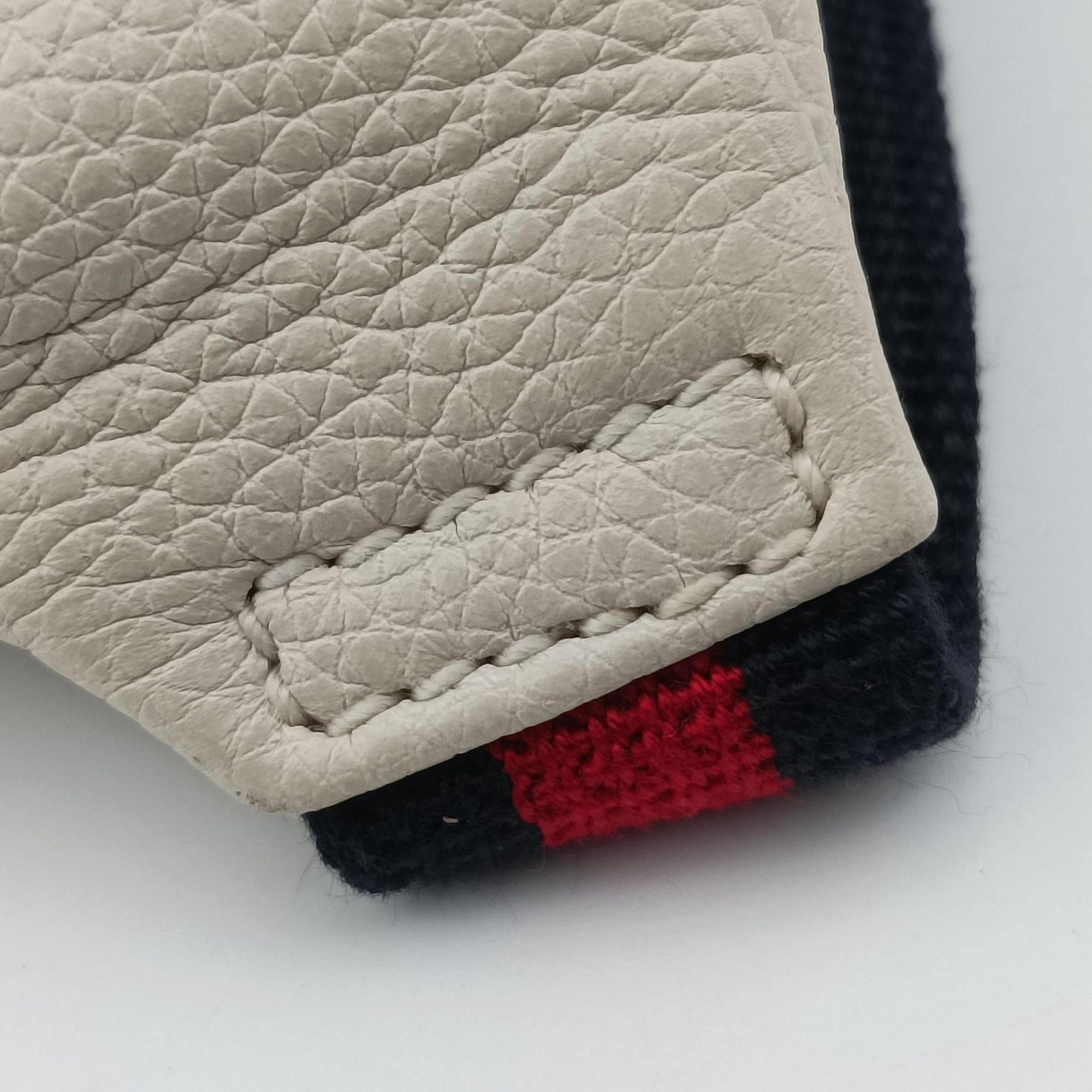 Pre-owned Gucci Gucci Print White Leather 527792 bum bag/waist bag | stylenewstar