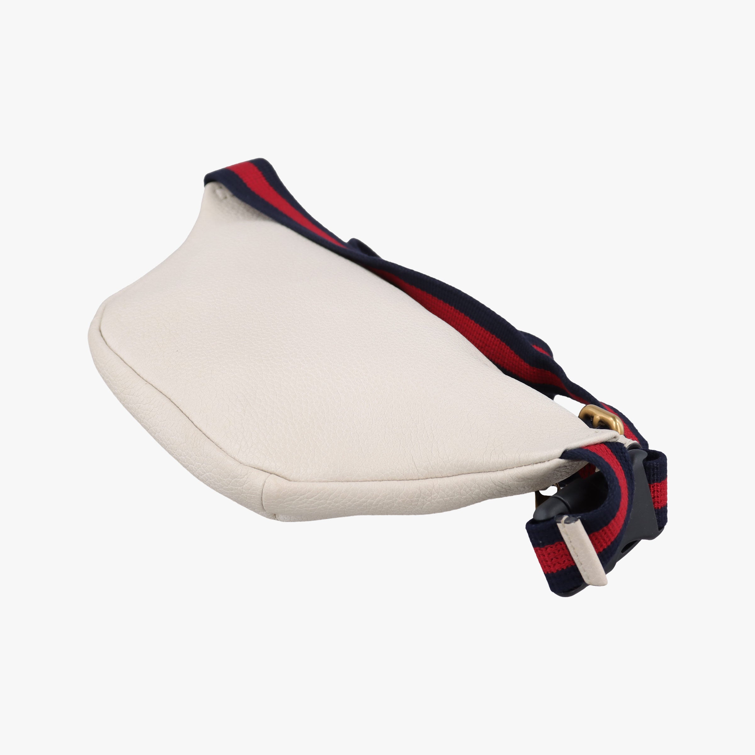 Pre-owned Gucci Gucci Print White Leather 527792 bum bag/waist bag | stylenewstar