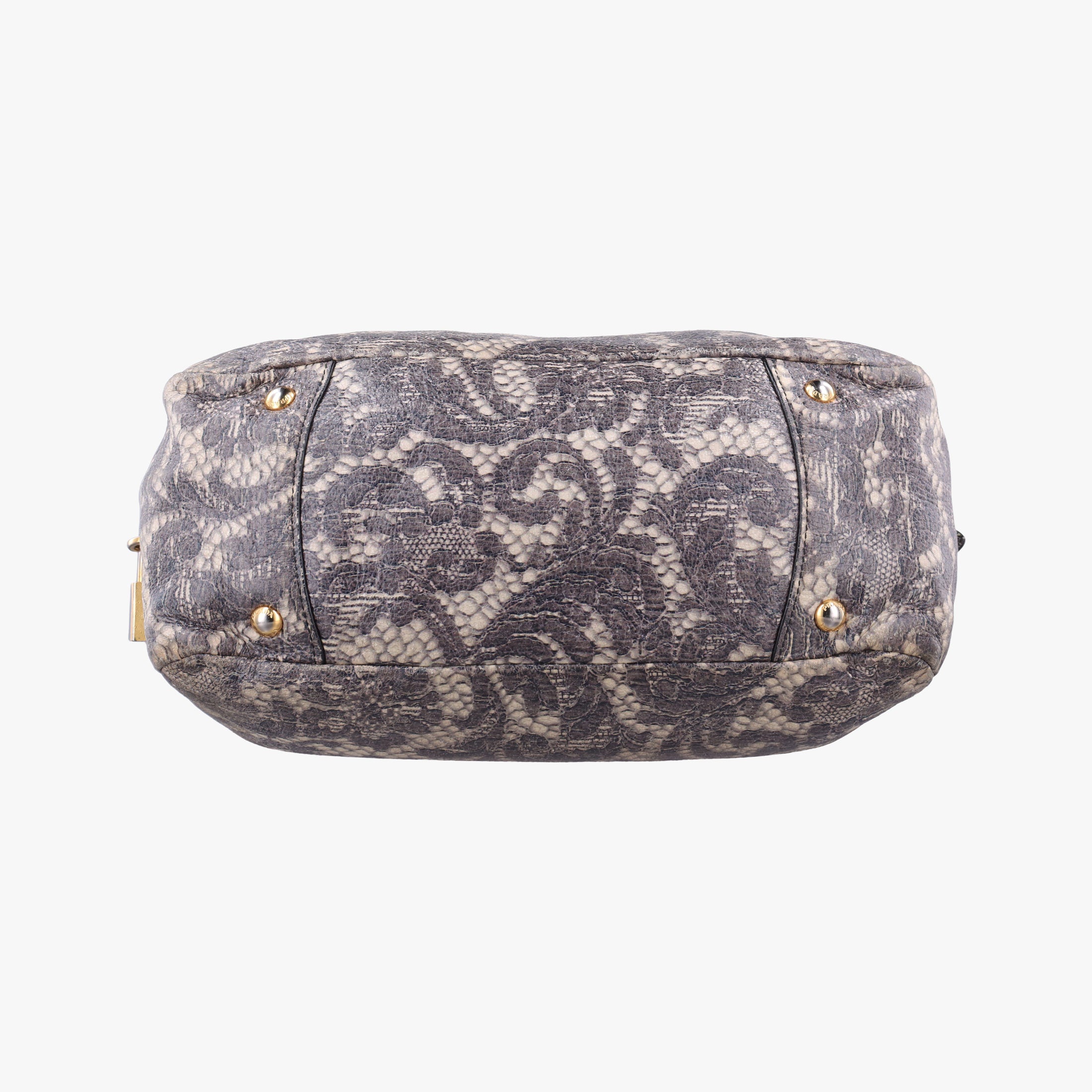 Pre-owned Prada Talco Lace Print Multicolour Leather  handbag | stylenewstar