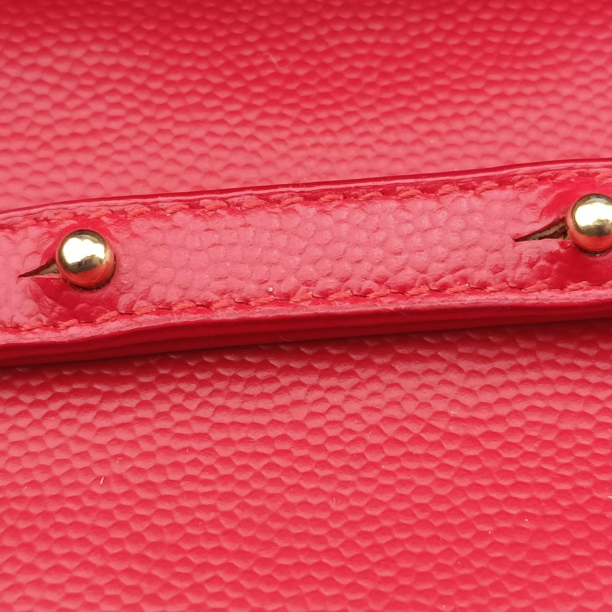 Vintage Yves Saint Laurent Cassandre Red Caviar Leather 377828 shoulderbag | stylenewstar
