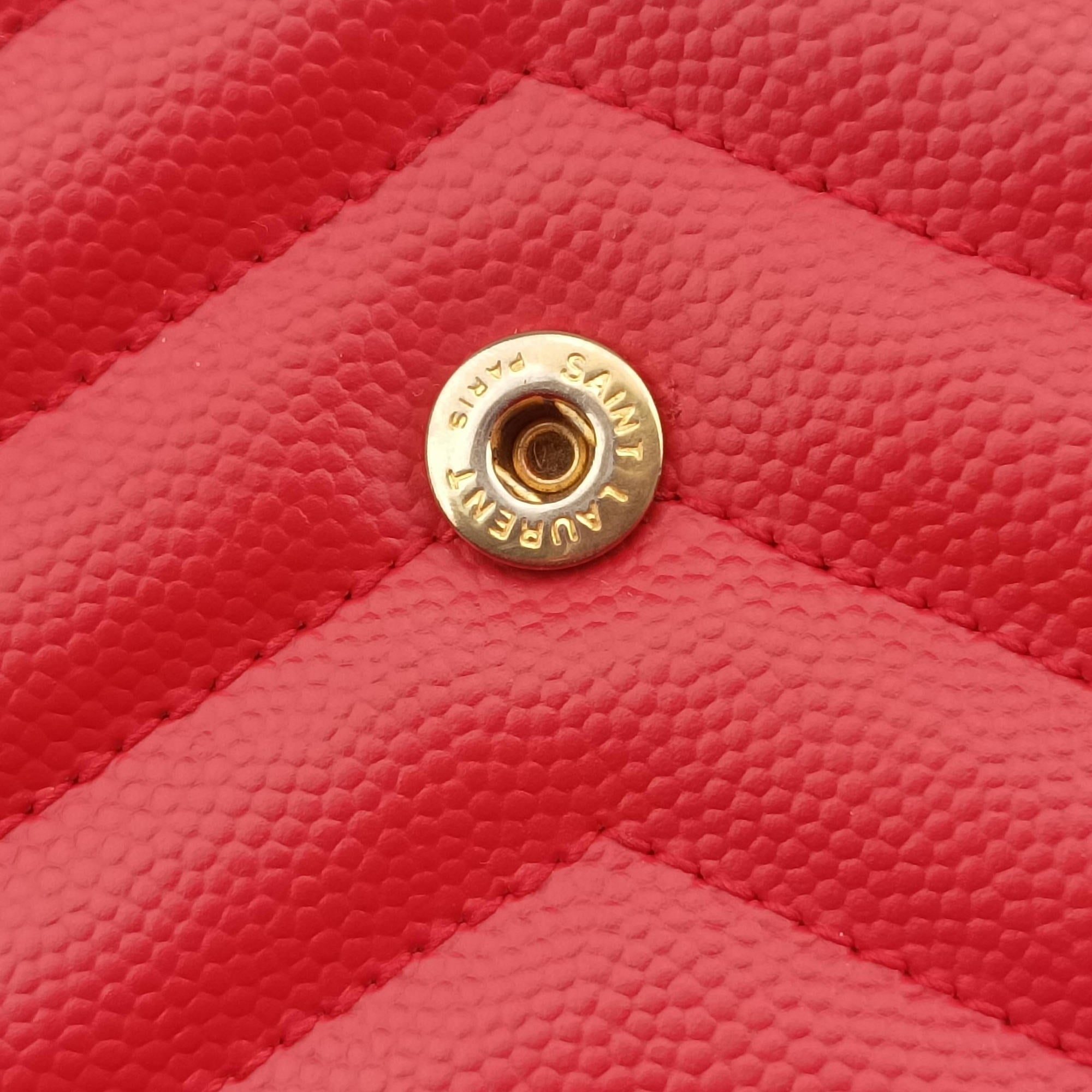 Vintage Yves Saint Laurent Cassandre Red Caviar Leather 377828 shoulderbag | stylenewstar