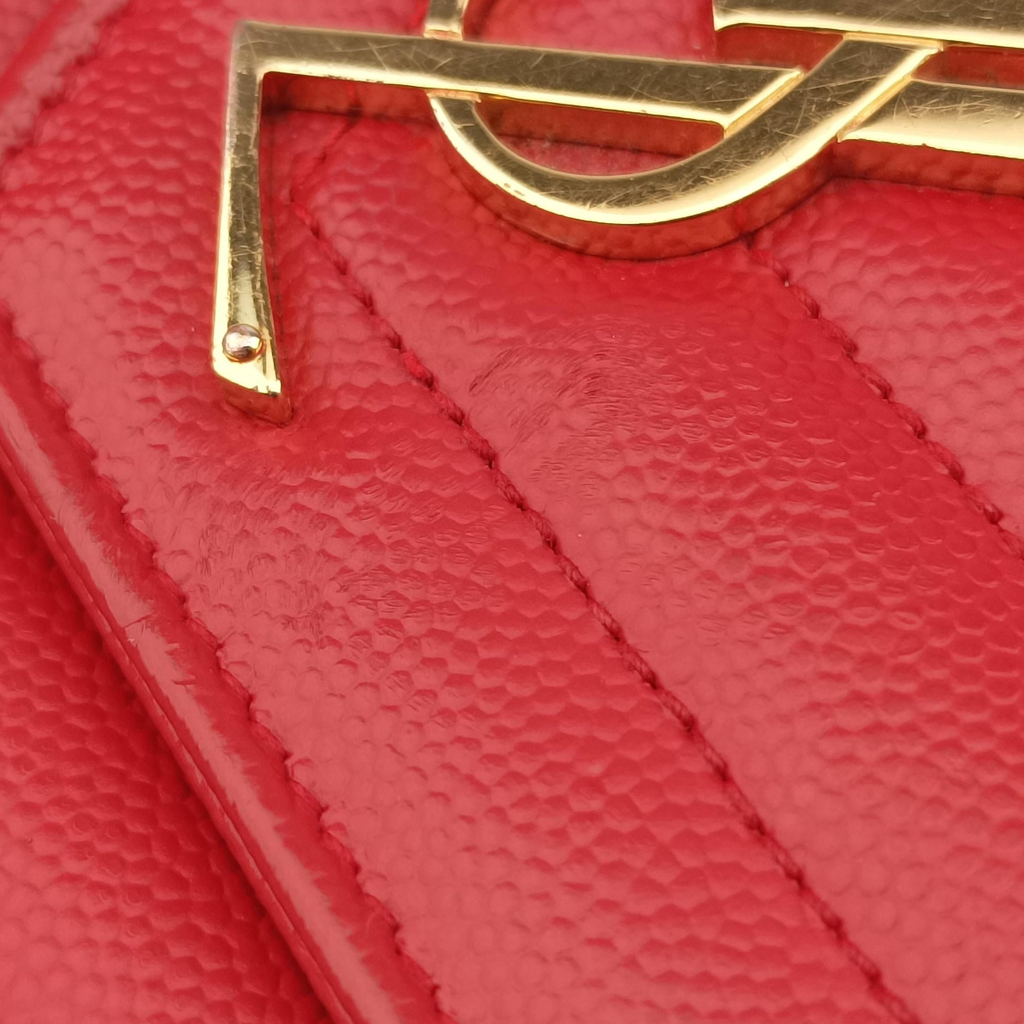 Vintage Yves Saint Laurent Cassandre Red Caviar Leather 377828 shoulderbag | stylenewstar