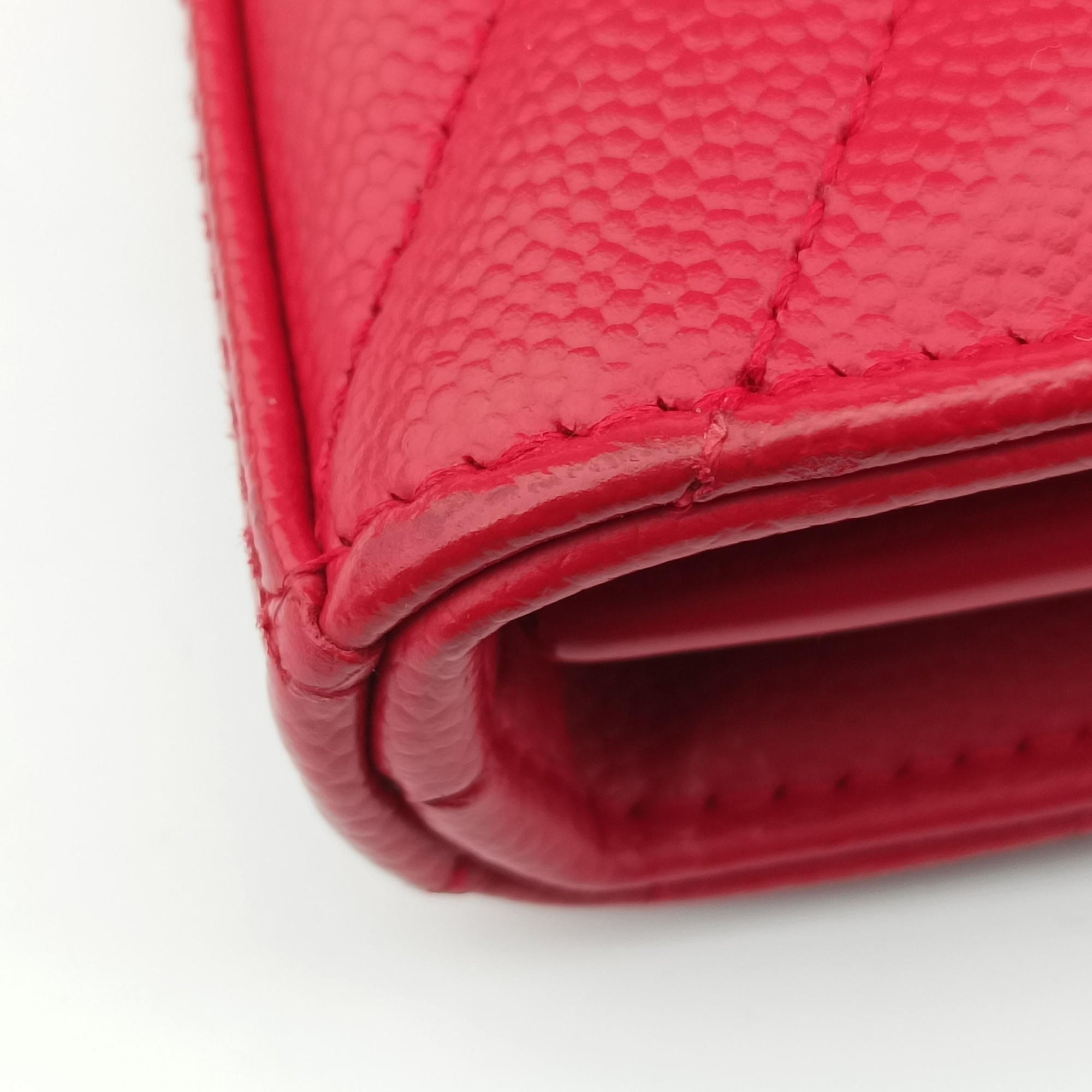 Vintage Yves Saint Laurent Cassandre Red Caviar Leather 377828 shoulderbag | stylenewstar