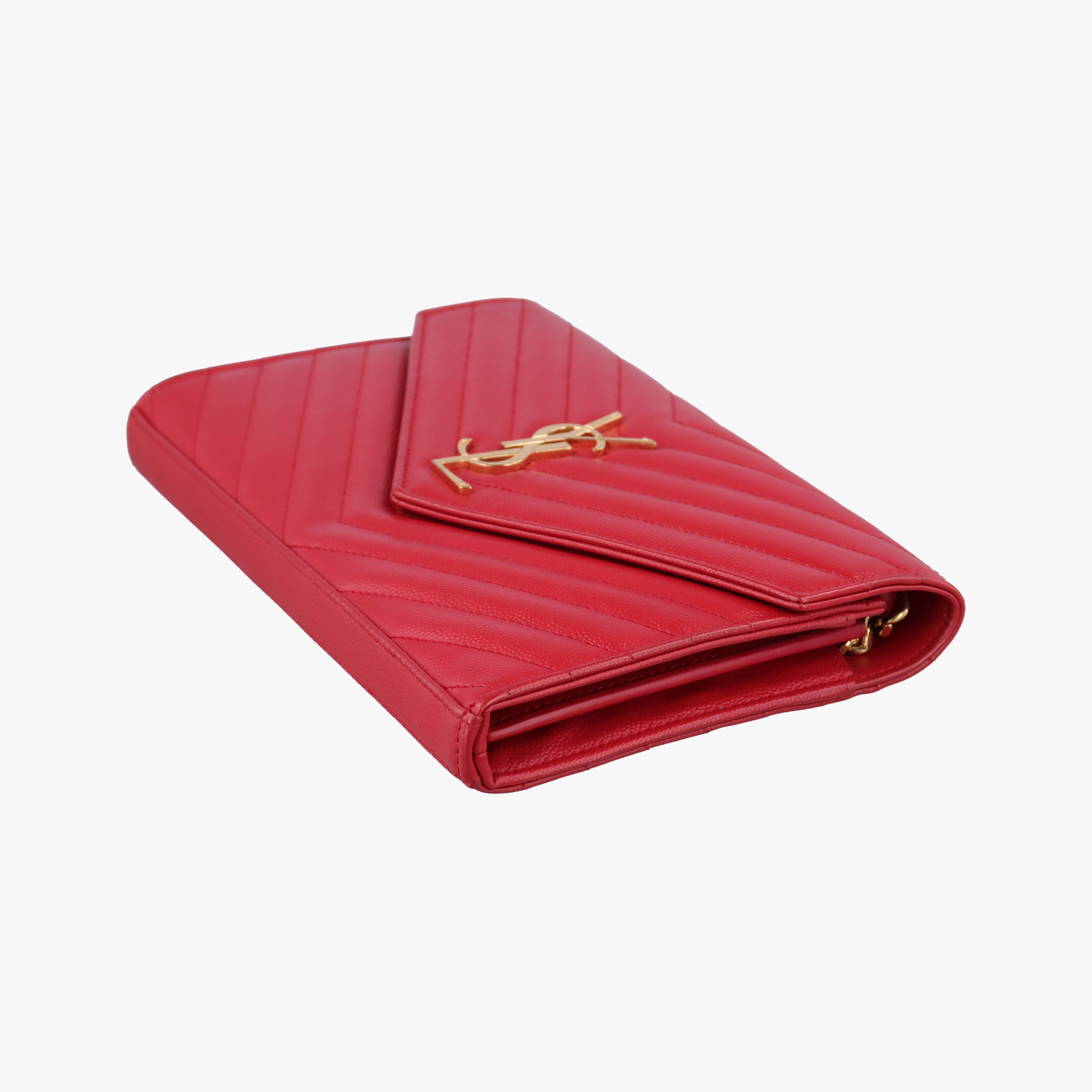 Vintage Yves Saint Laurent Cassandre Red Caviar Leather 377828 shoulderbag | stylenewstar