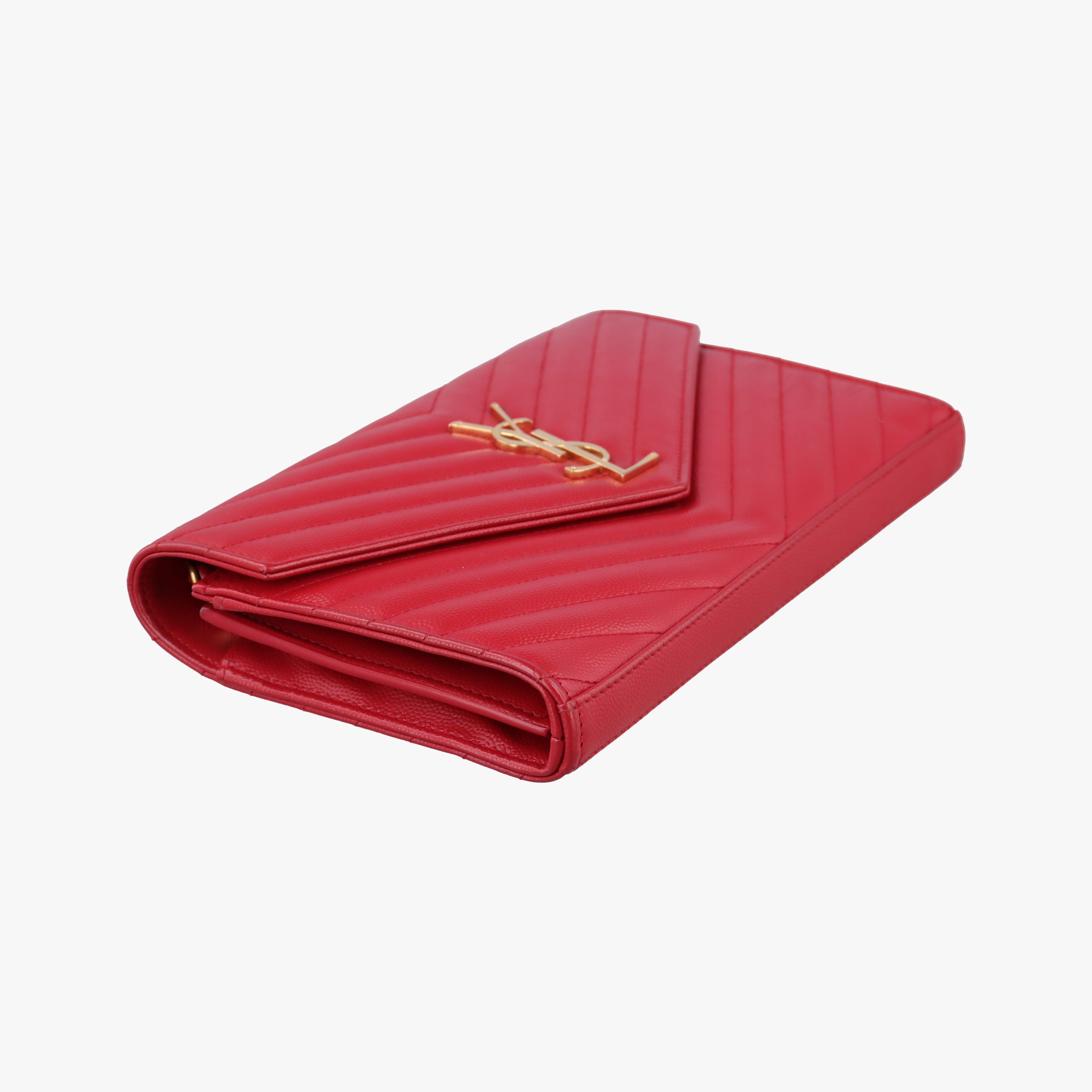 Vintage Yves Saint Laurent Cassandre Red Caviar Leather 377828 shoulderbag | stylenewstar
