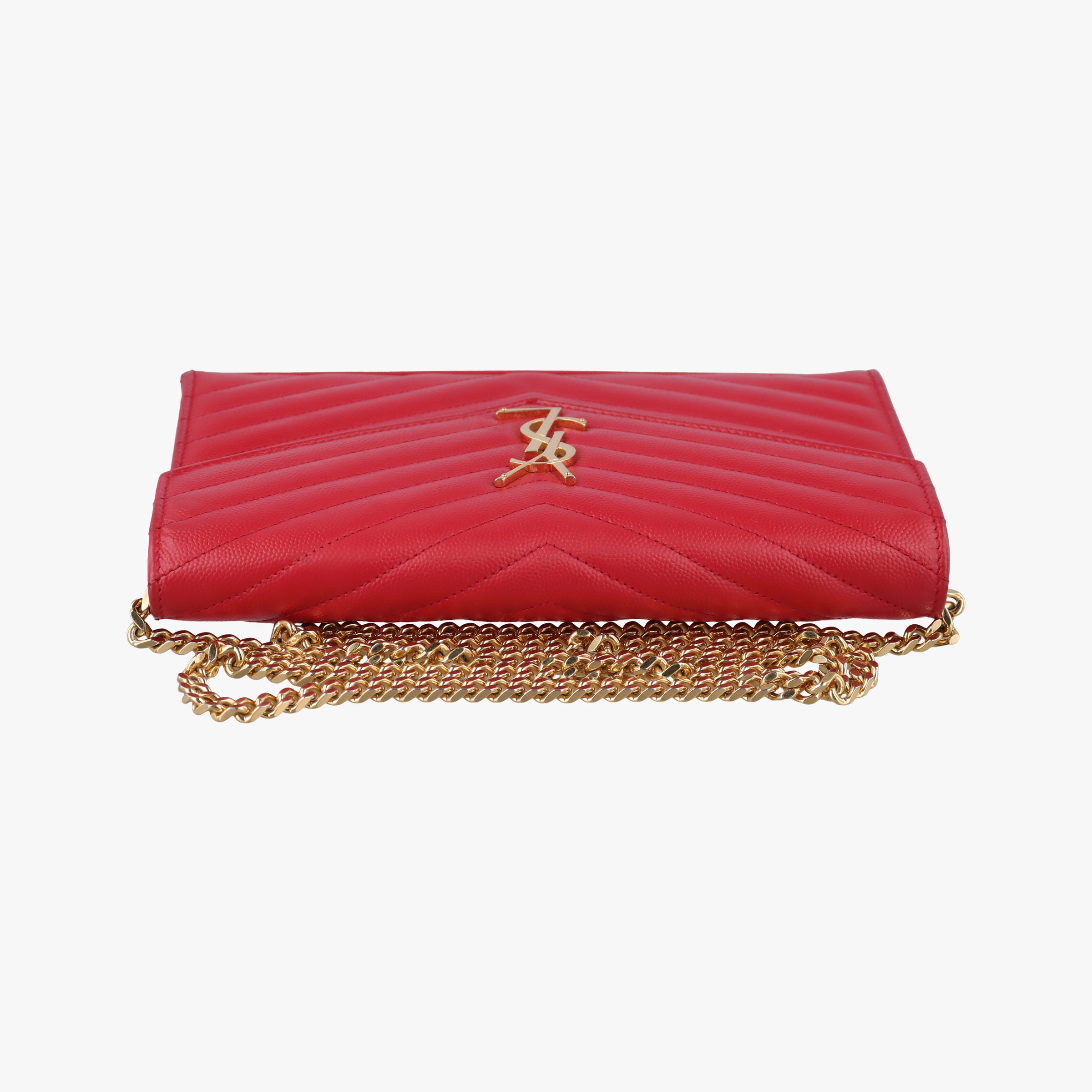 Vintage Yves Saint Laurent Cassandre Red Caviar Leather 377828 shoulderbag | stylenewstar
