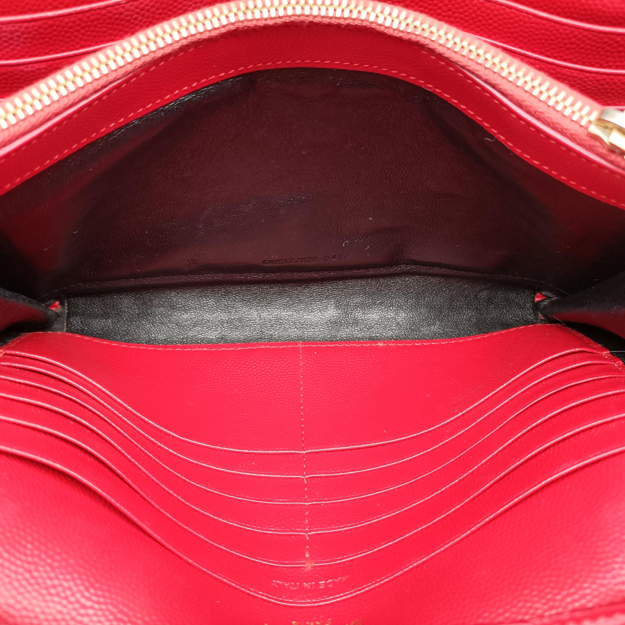 Vintage Yves Saint Laurent Cassandre Red Caviar Leather 377828 shoulderbag | stylenewstar