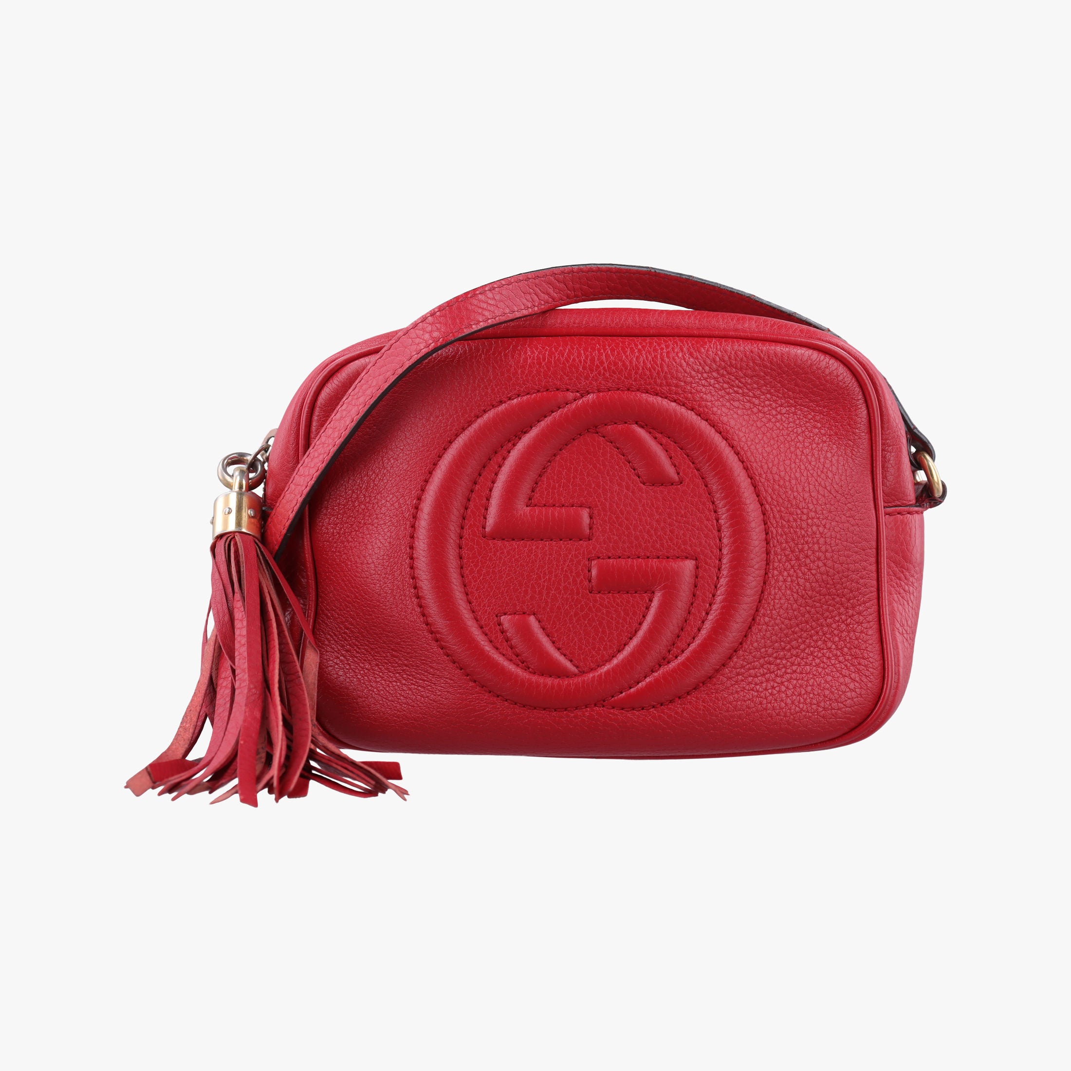 Pre-owned Gucci Soho Red Leather 308364 shoulderbag | stylenewstar