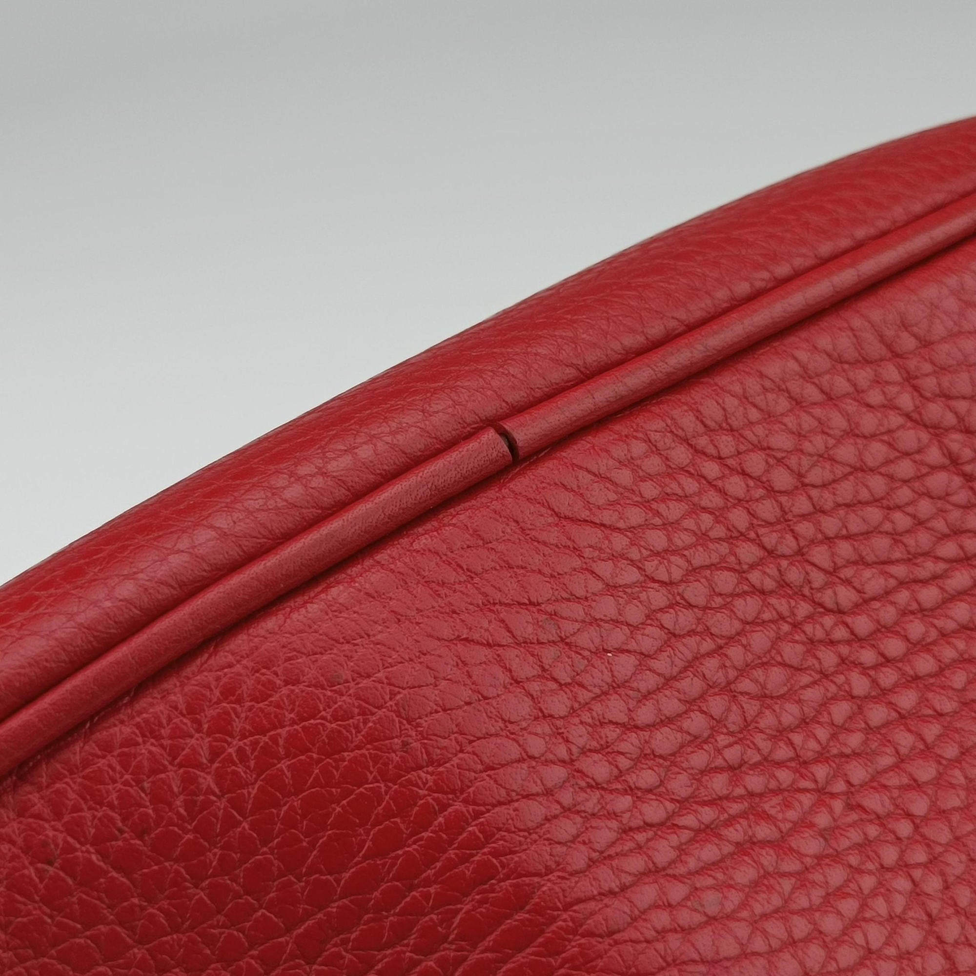 Pre-owned Gucci Soho Red Leather 308364 shoulderbag | stylenewstar