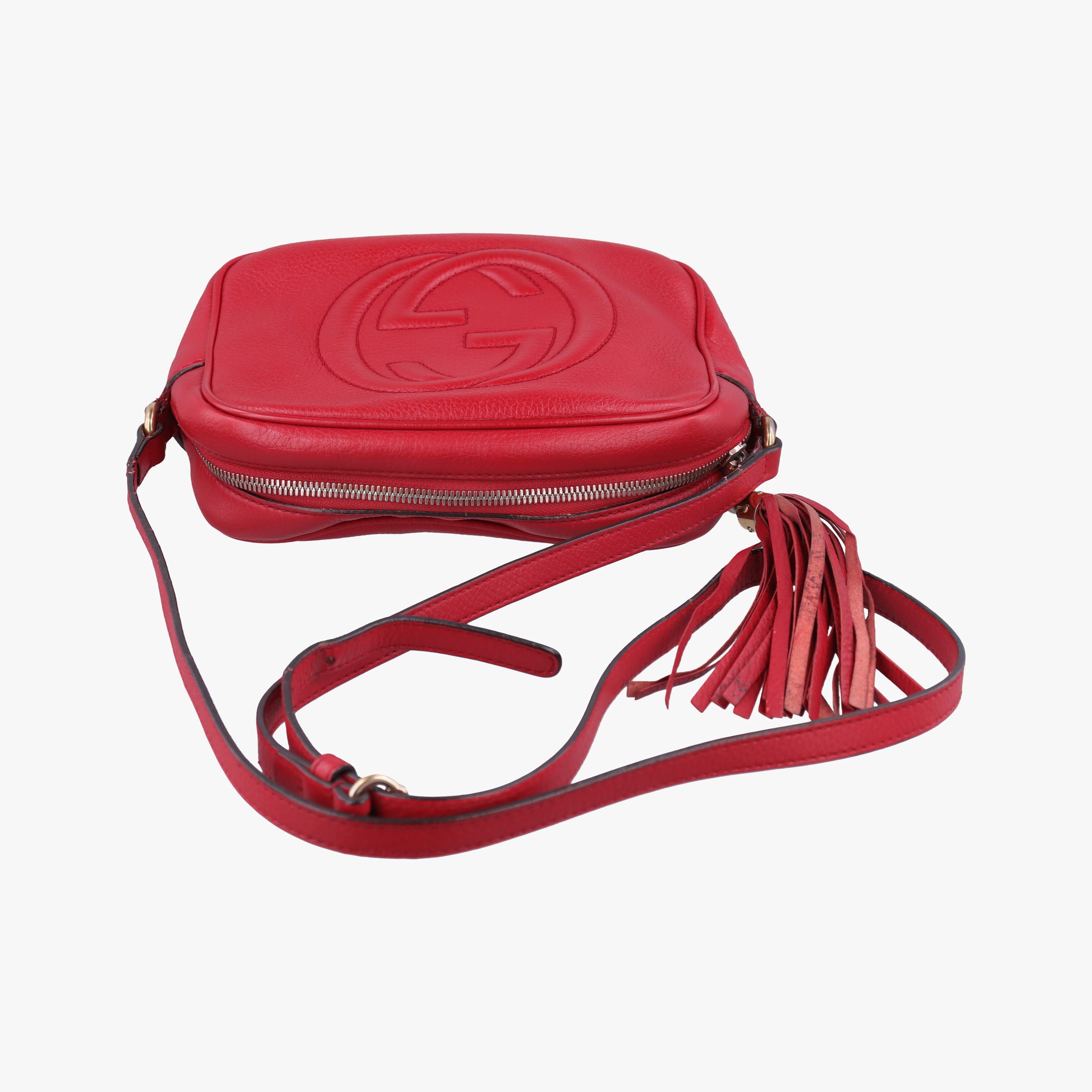 Pre-owned Gucci Soho Red Leather 308364 shoulderbag | stylenewstar