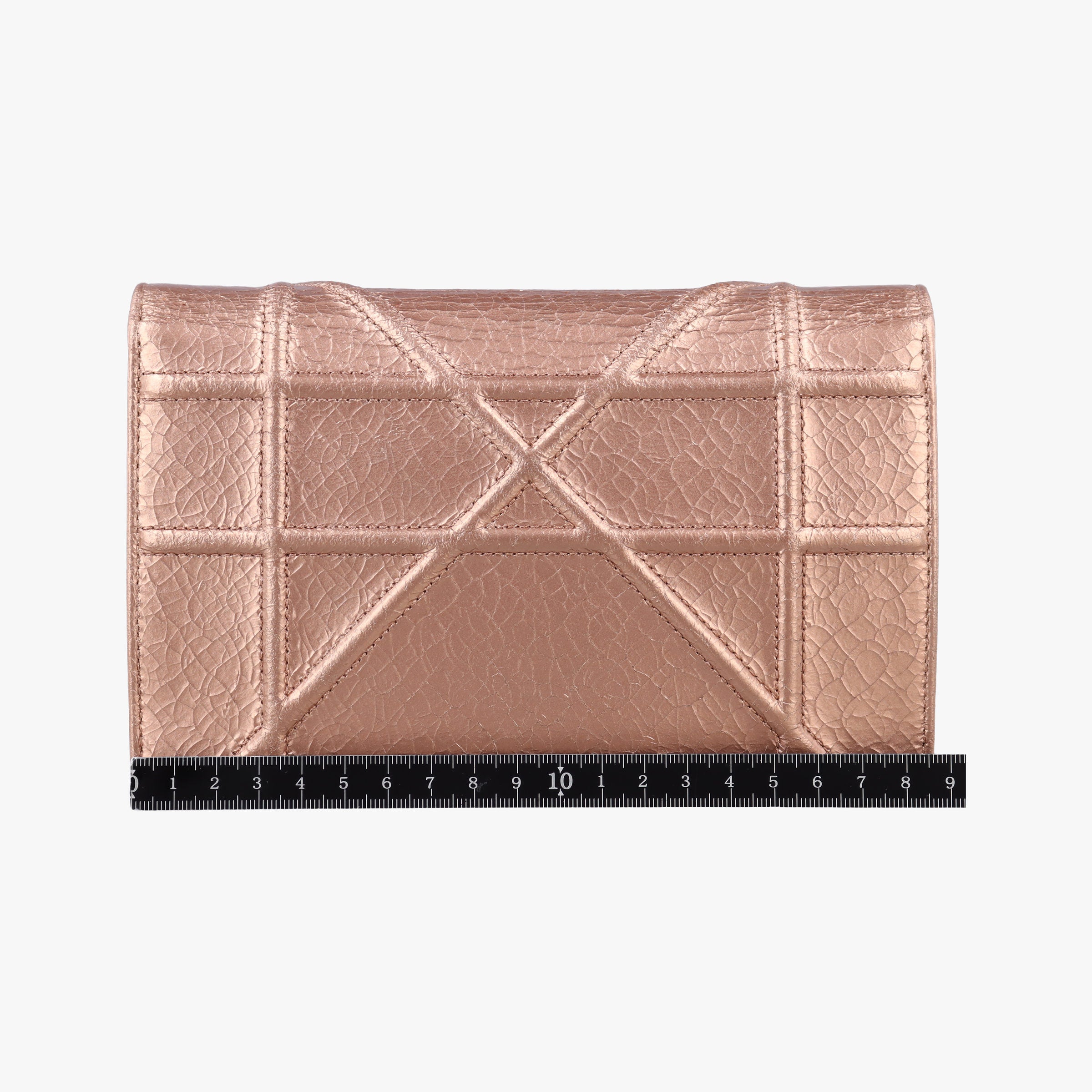 Pre-owned Christian Dior Diorama Golden Leather  shoulderbag | stylenewstar