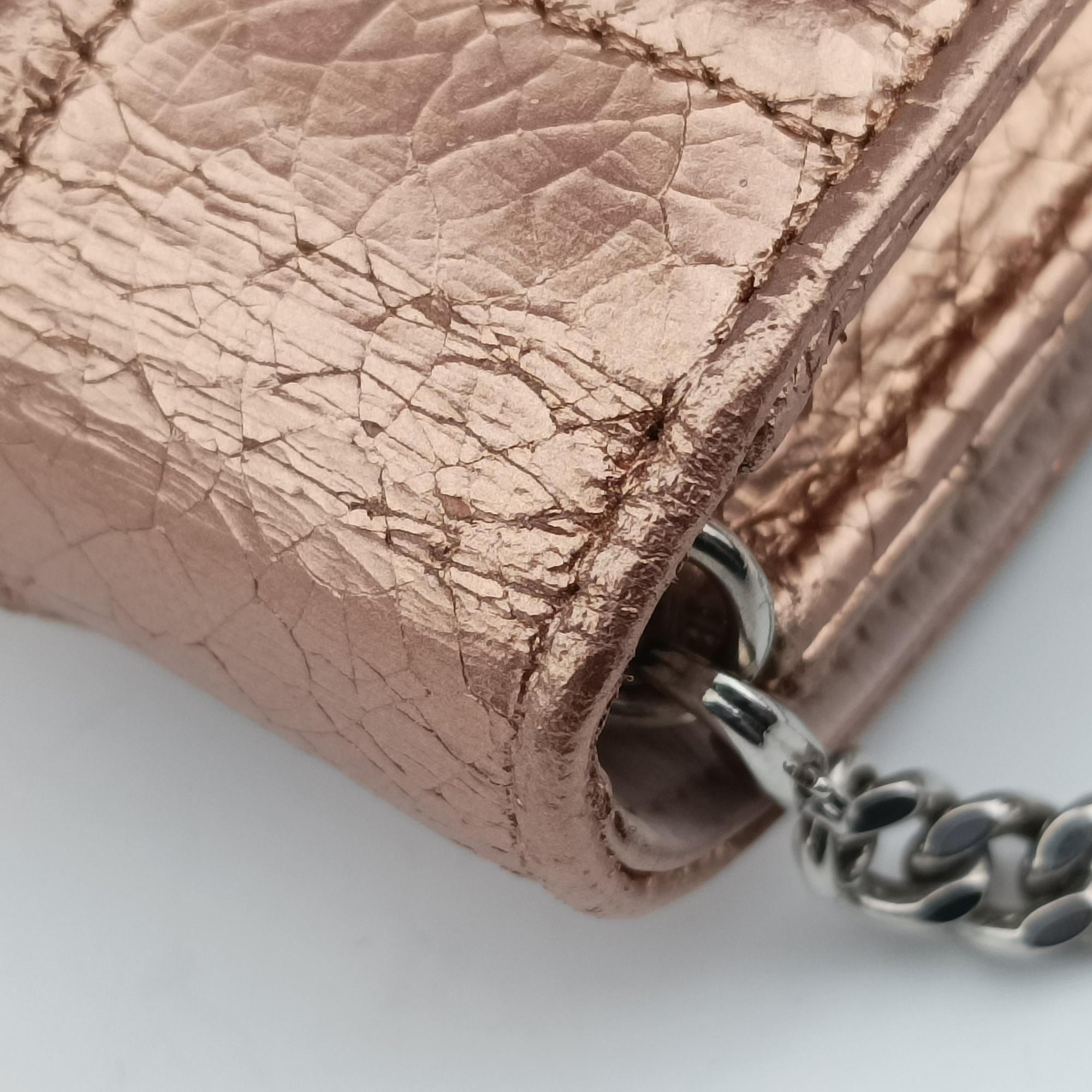 Pre-owned Christian Dior Diorama Golden Leather  shoulderbag | stylenewstar