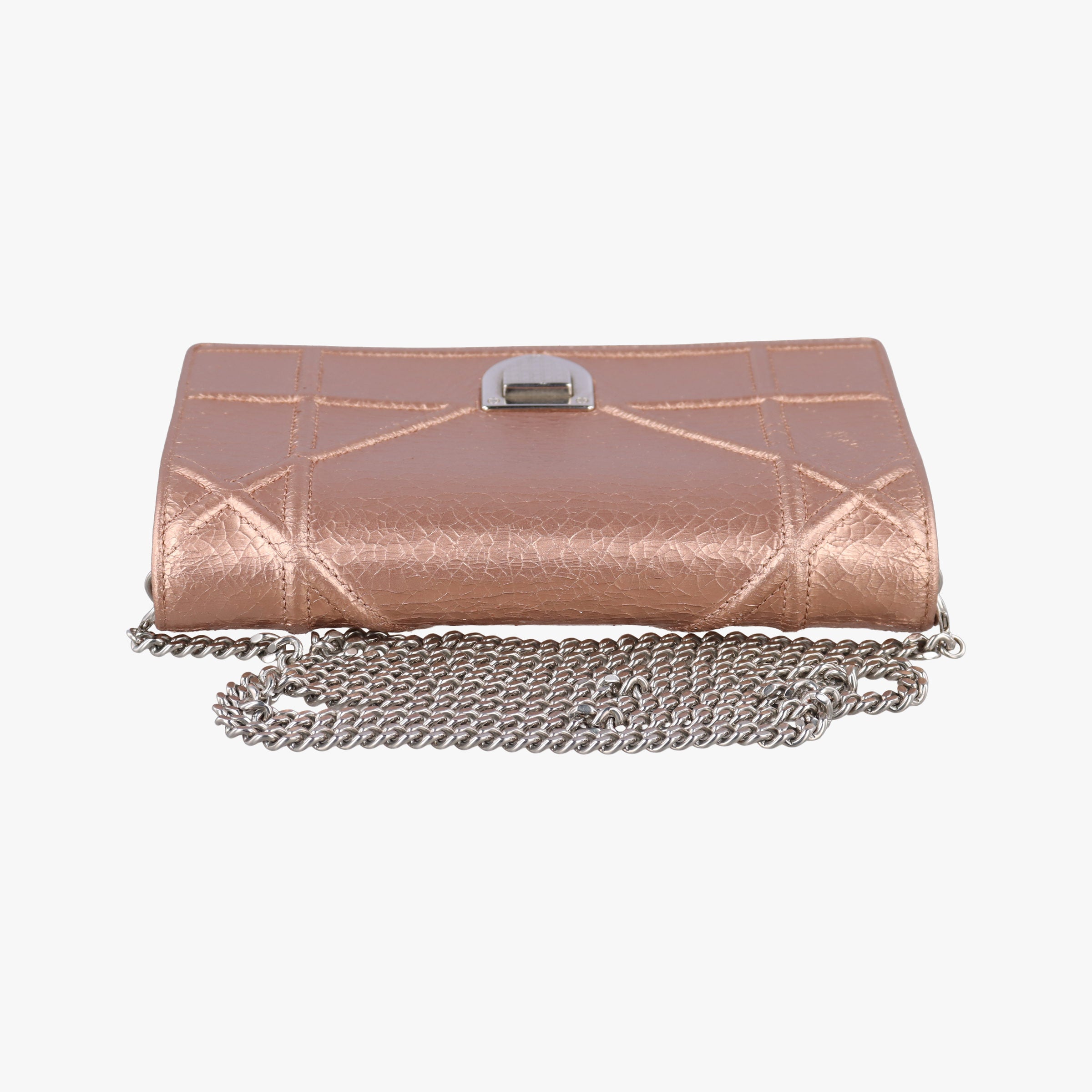 Pre-owned Christian Dior Diorama Golden Leather  shoulderbag | stylenewstar