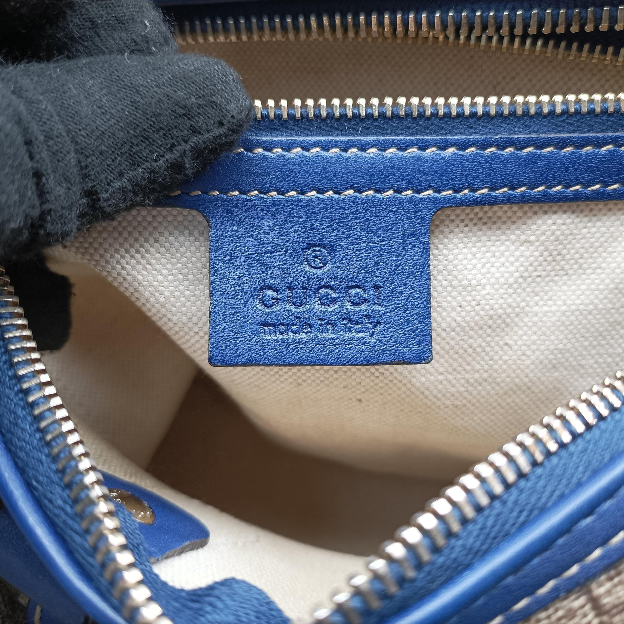 Secondhand Gucci American Flag GG Supreme Multicolour PVC coated canvas 195451 shoulderbag | stylenewstar