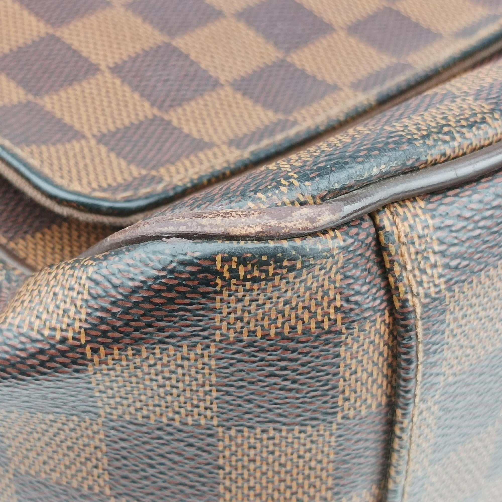 Pre-owned Louis Vuitton SHELTON EBENE Damier Canvas N41149 shoulderbag | stylenewstar
