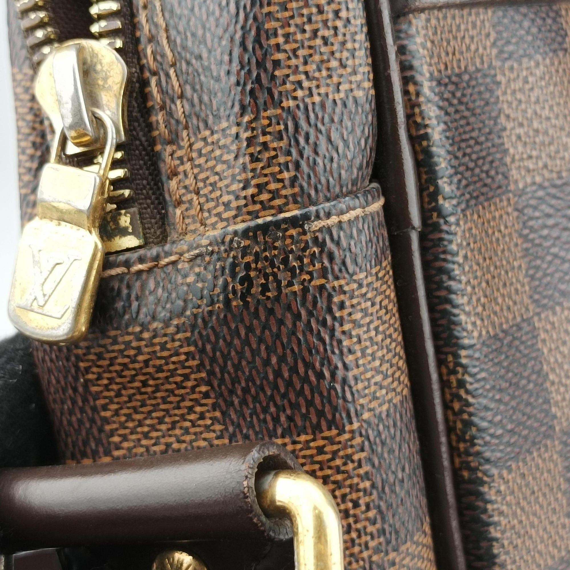 Pre-owned Louis Vuitton SHELTON EBENE Damier Canvas N41149 shoulderbag | stylenewstar
