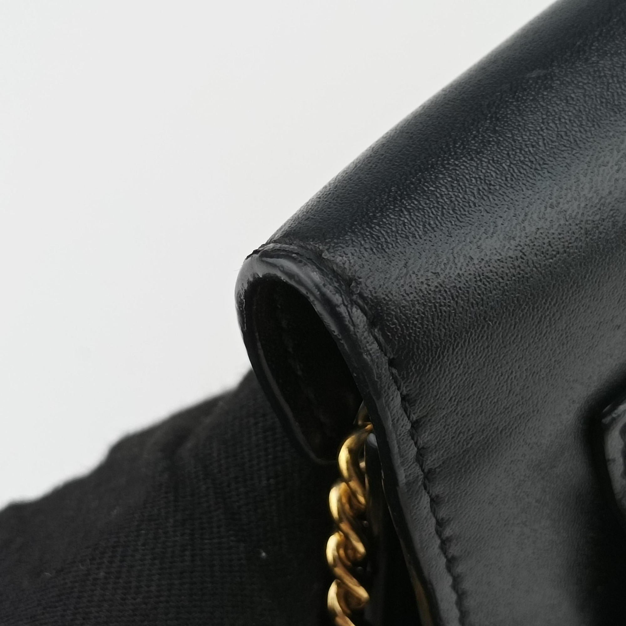 Vintage Fendi F is Black Leather 8BM005 shoulderbag | stylenewstar