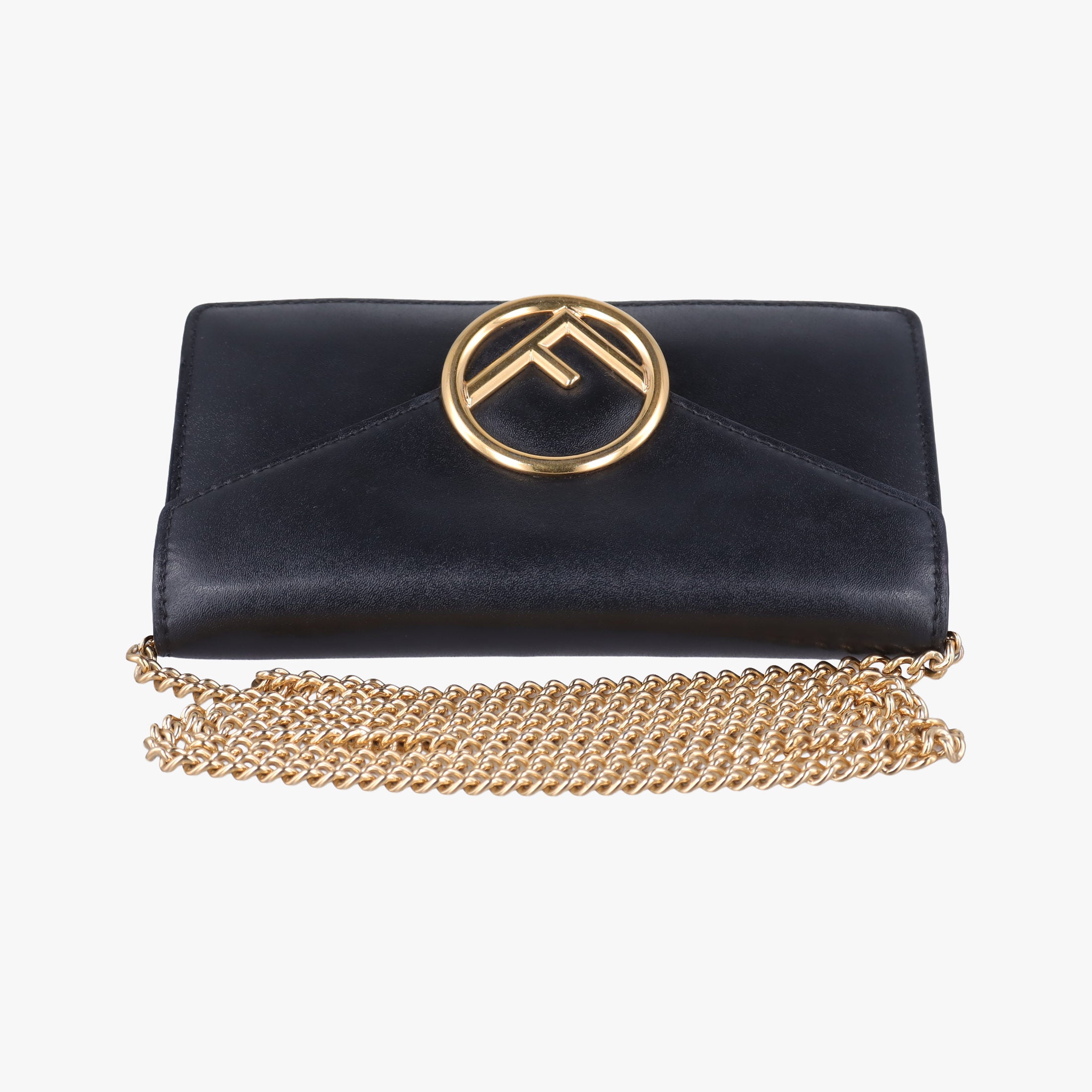 Vintage Fendi F is Black Leather 8BM005 shoulderbag | stylenewstar