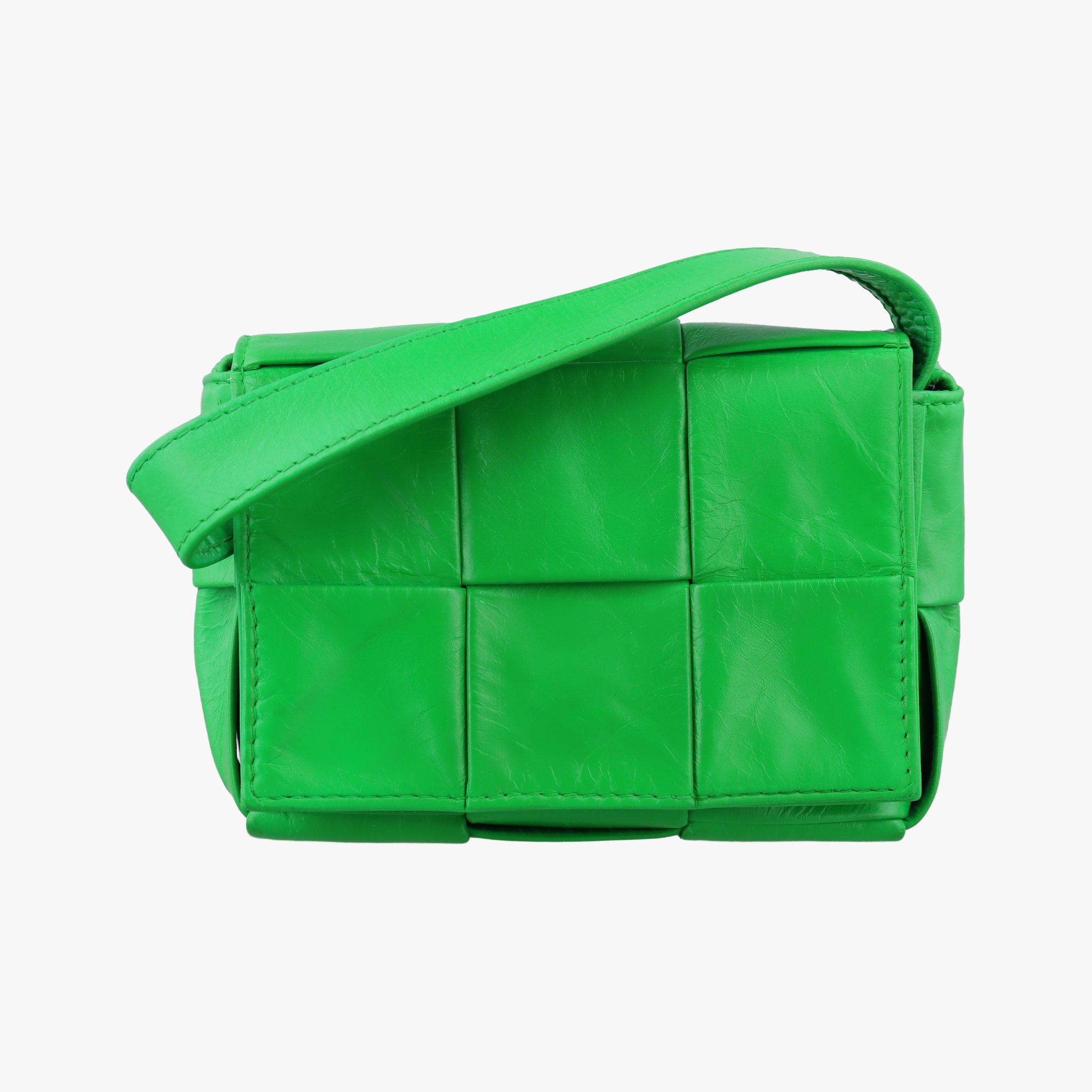 Pre-owned Bottega Veneta candy cassette Green Leather  shoulderbag | stylenewstar