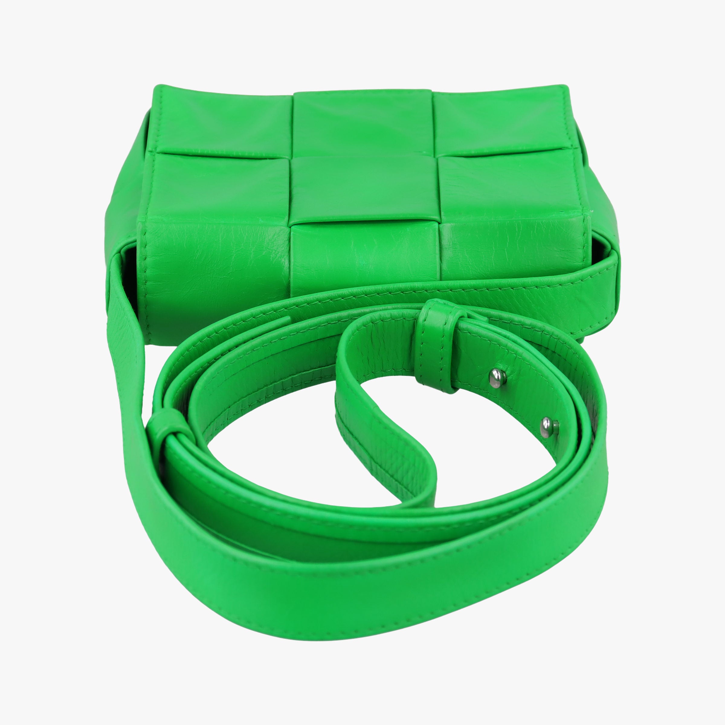 Pre-owned Bottega Veneta candy cassette Green Leather  shoulderbag | stylenewstar