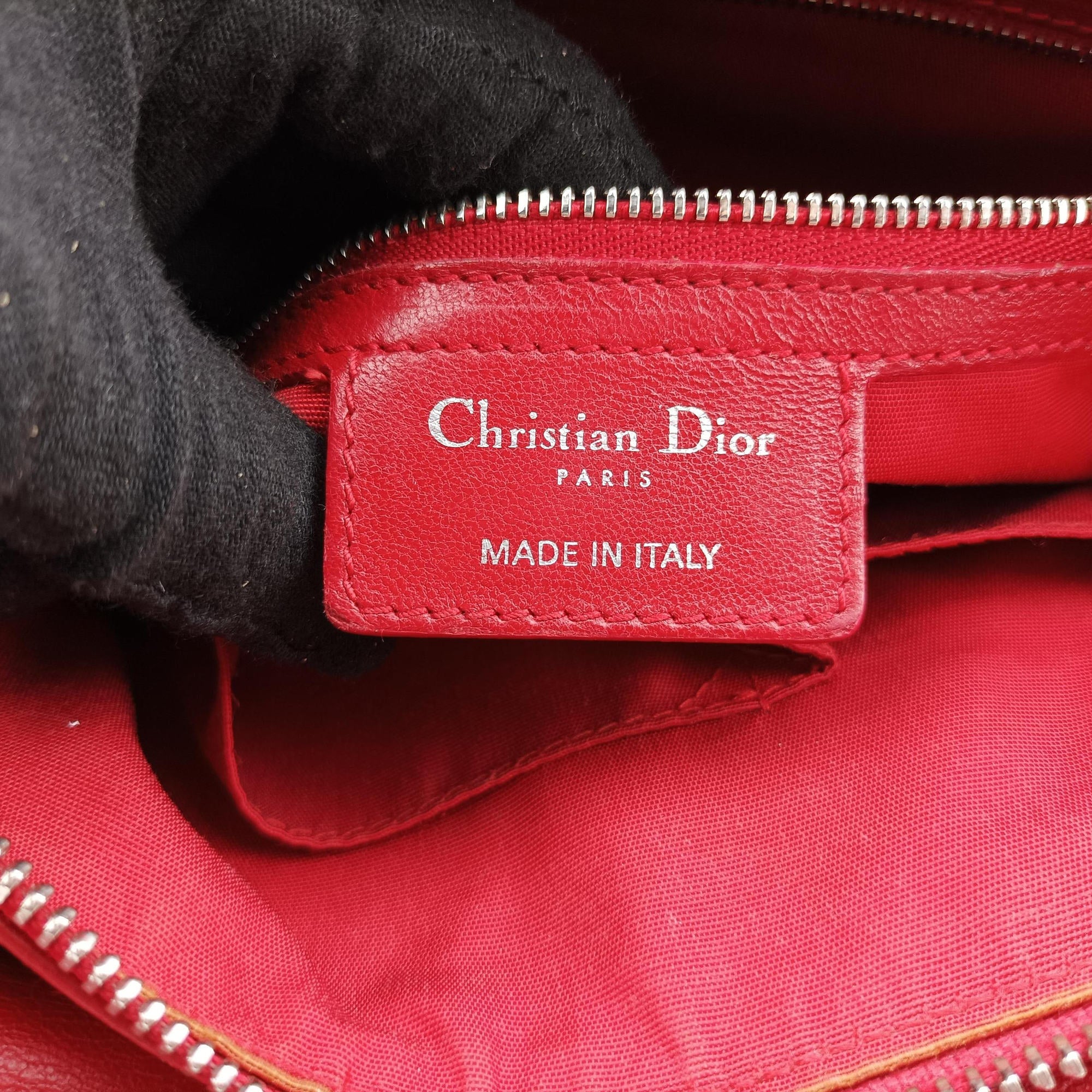 Vintage Christian Dior Granville Red lambskin  shoulderbag | stylenewstar