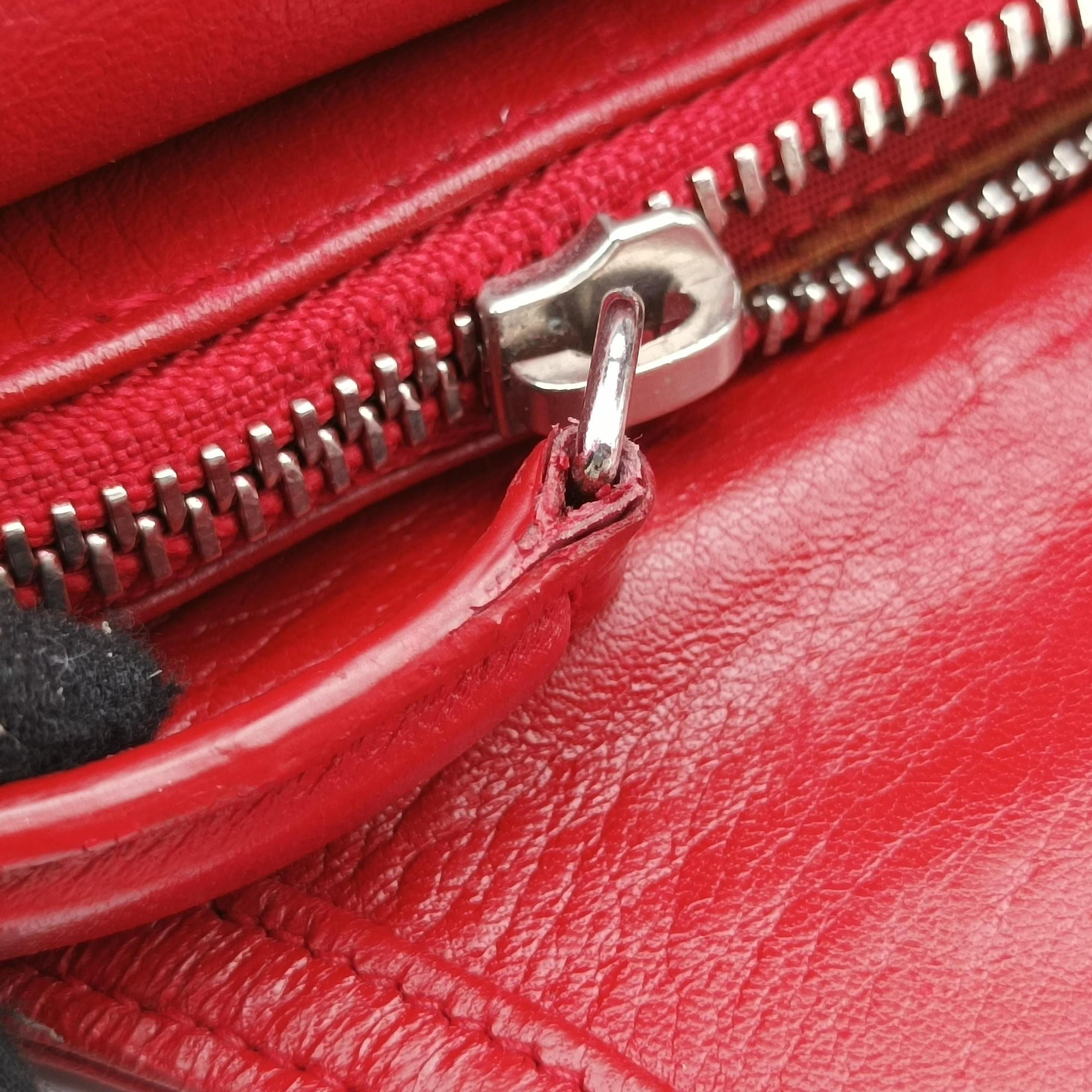 Vintage Christian Dior Granville Red lambskin  shoulderbag | stylenewstar