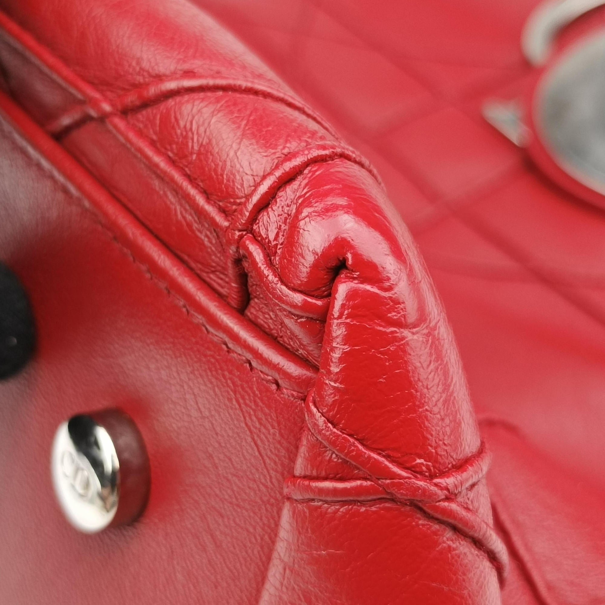 Vintage Christian Dior Granville Red lambskin  shoulderbag | stylenewstar