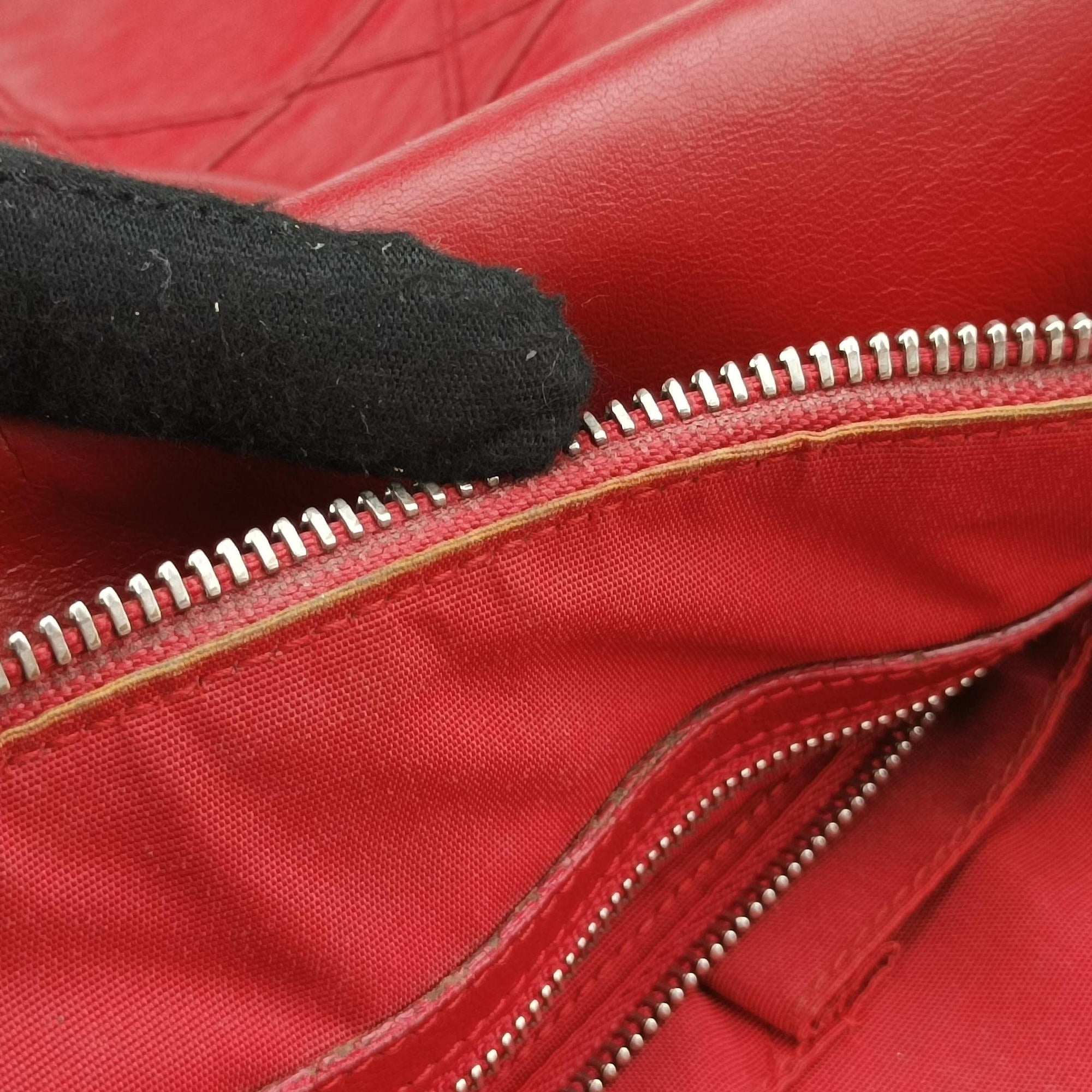 Vintage Christian Dior Granville Red lambskin  shoulderbag | stylenewstar