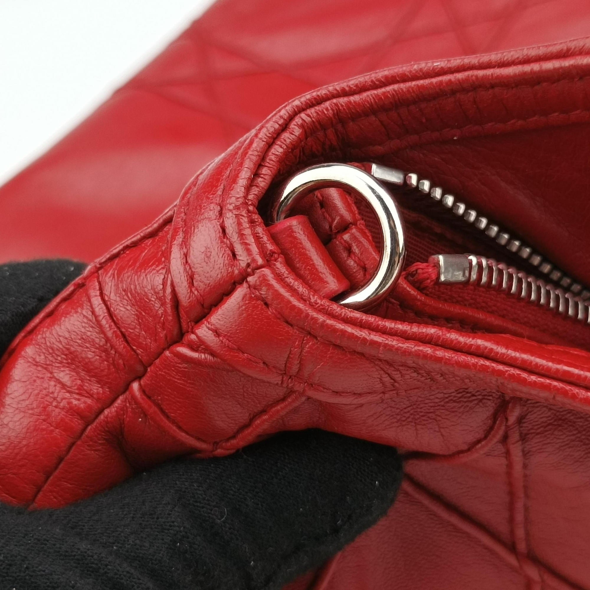 Vintage Christian Dior Granville Red lambskin  shoulderbag | stylenewstar