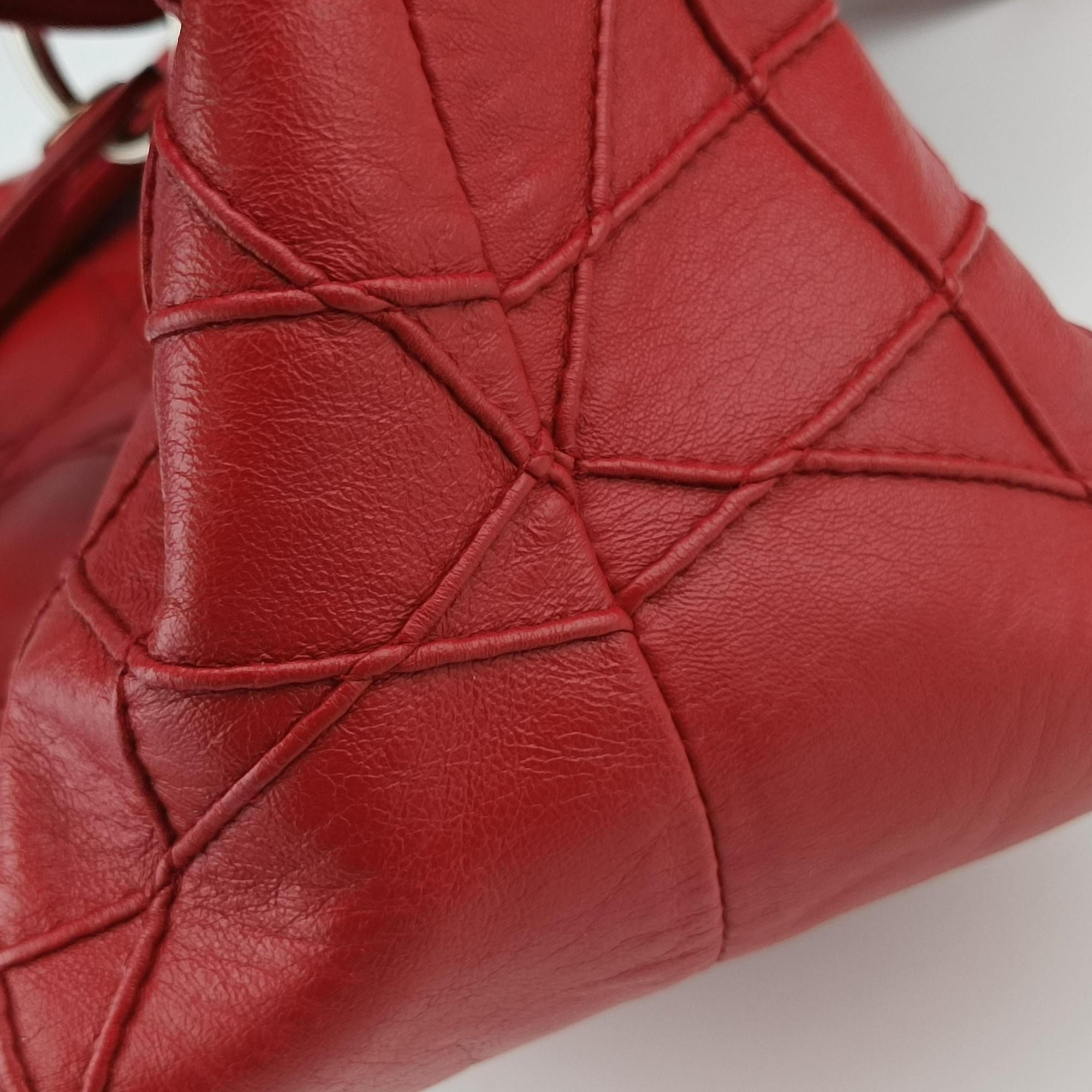 Vintage Christian Dior Granville Red lambskin  shoulderbag | stylenewstar
