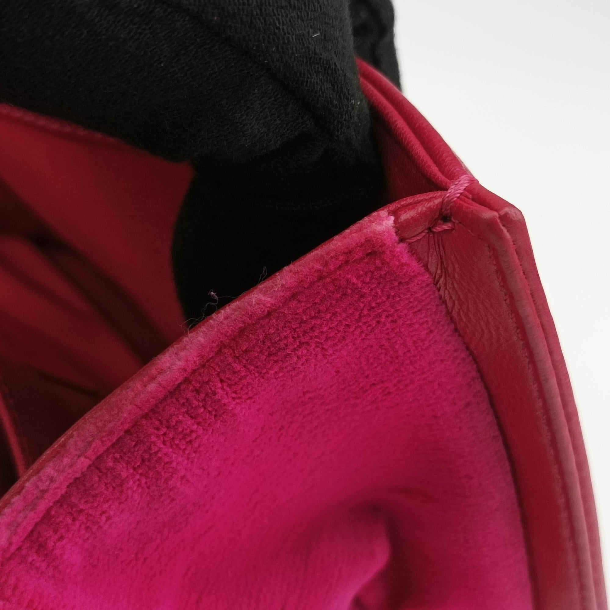 Pre-owned Chanel BOY CHANEL Pink velour A67085 shoulderbag | stylenewstar