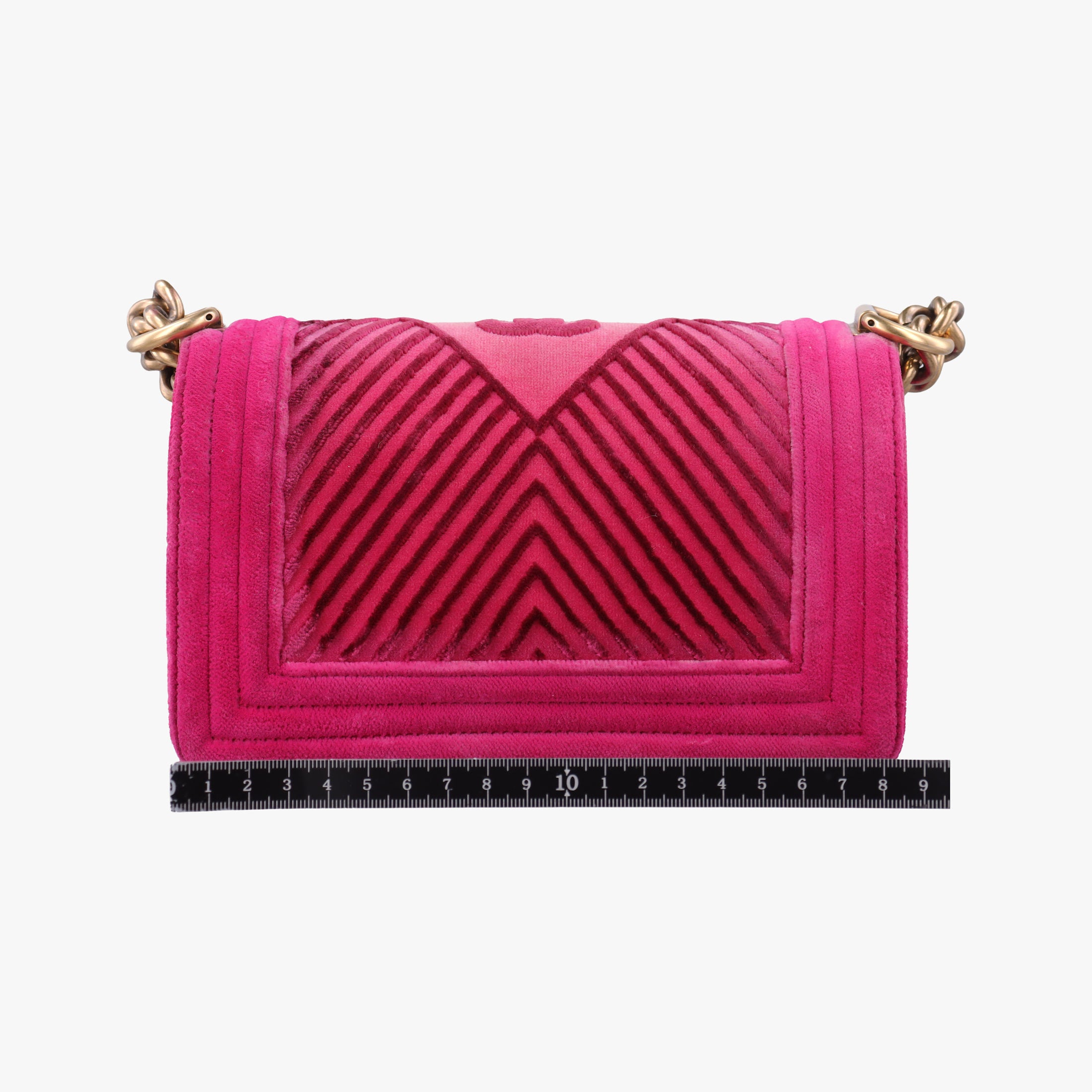 Pre-owned Chanel BOY CHANEL Pink velour A67085 shoulderbag | stylenewstar