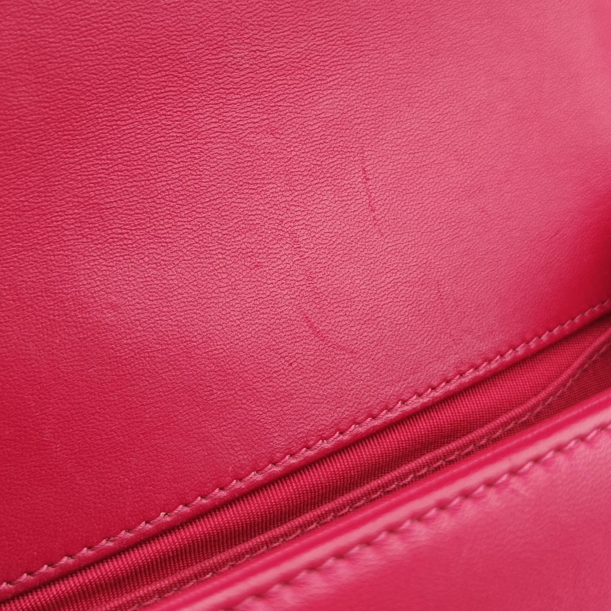 Pre-owned Chanel BOY CHANEL Pink velour A67085 shoulderbag | stylenewstar