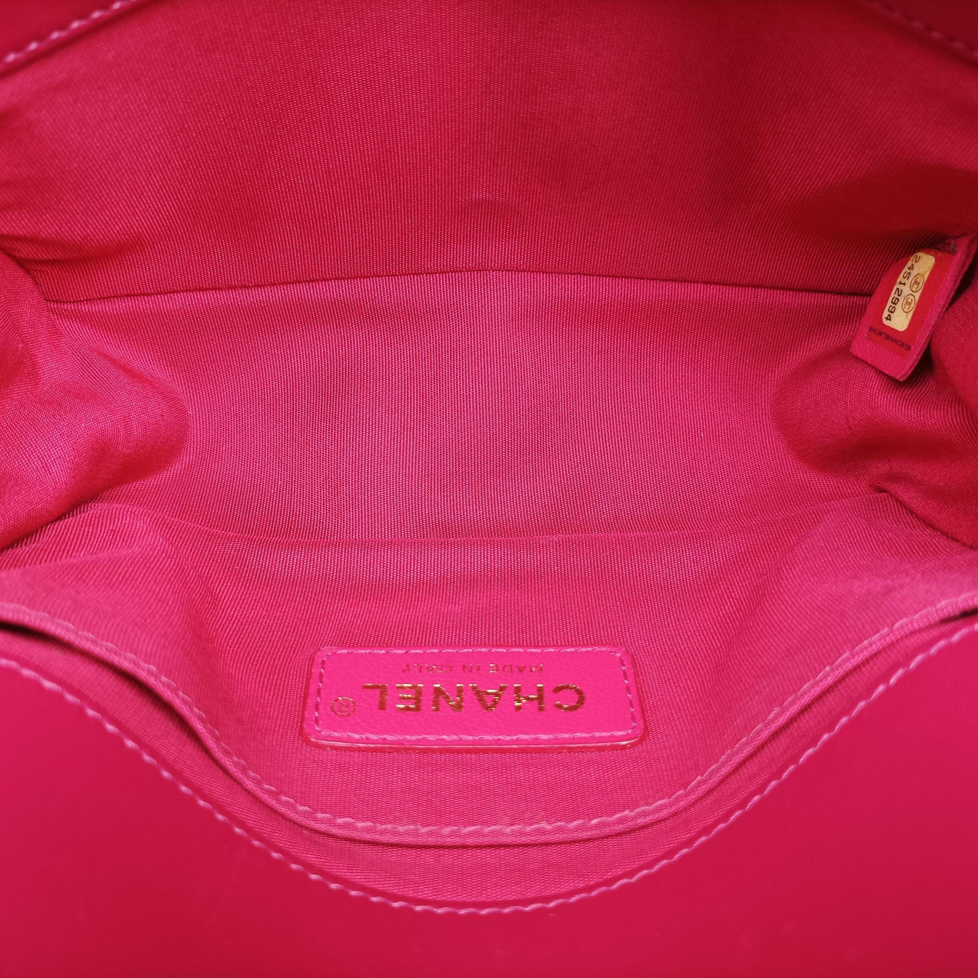 Pre-owned Chanel BOY CHANEL Pink velour A67085 shoulderbag | stylenewstar