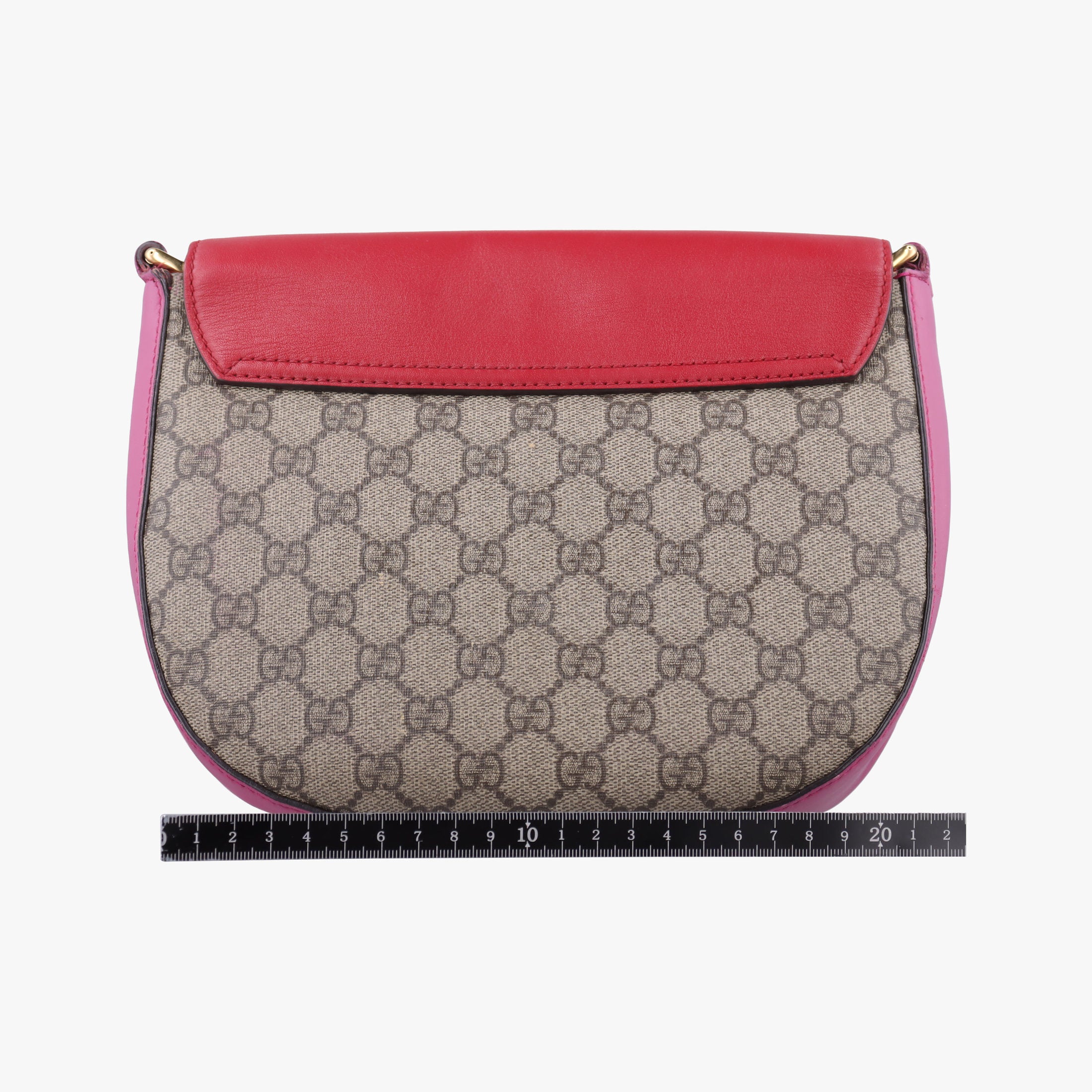 Vintage Gucci GG Supreme Padlock Beige×Red×Multicolour PVC coated canvas×Leather 453189 shoulderbag | stylenewstar