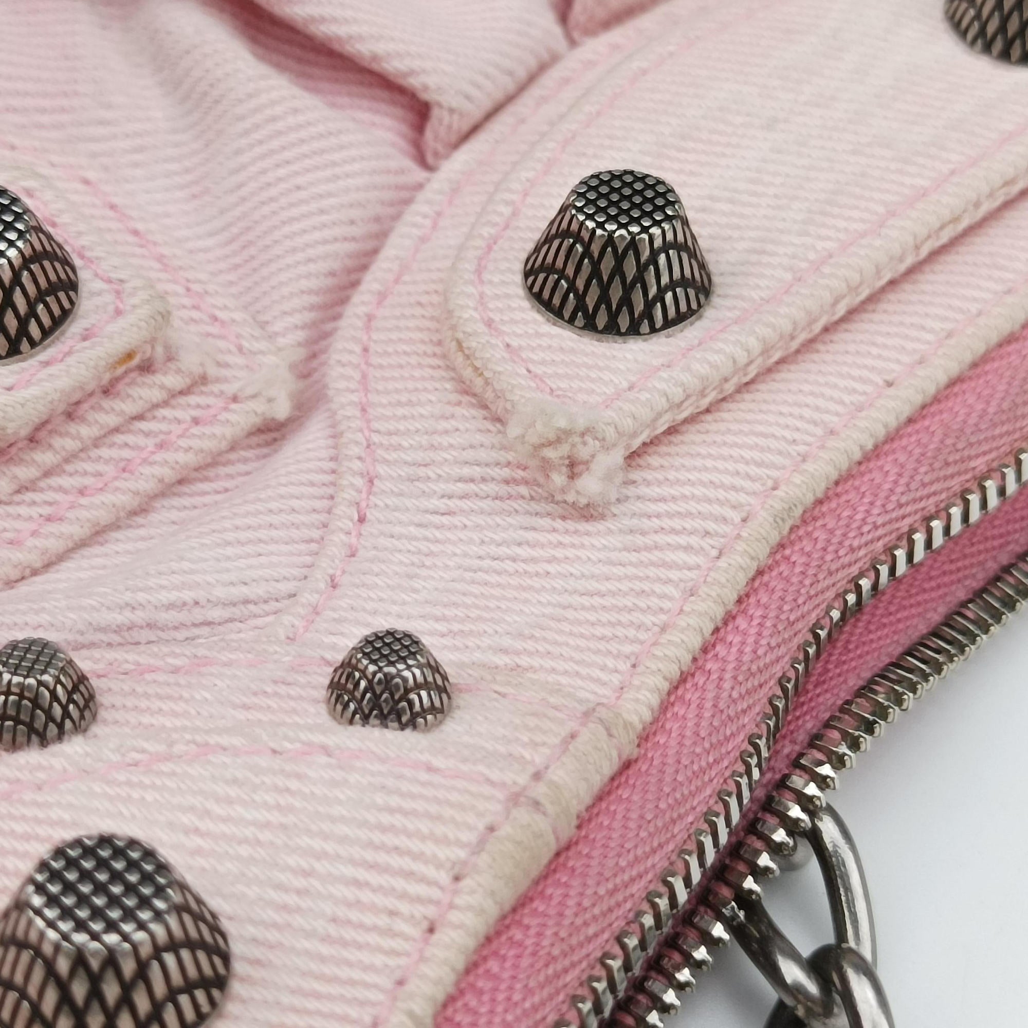 Pre-owned Balenciaga Le Cagole Pink Denim  shoulderbag | stylenewstar