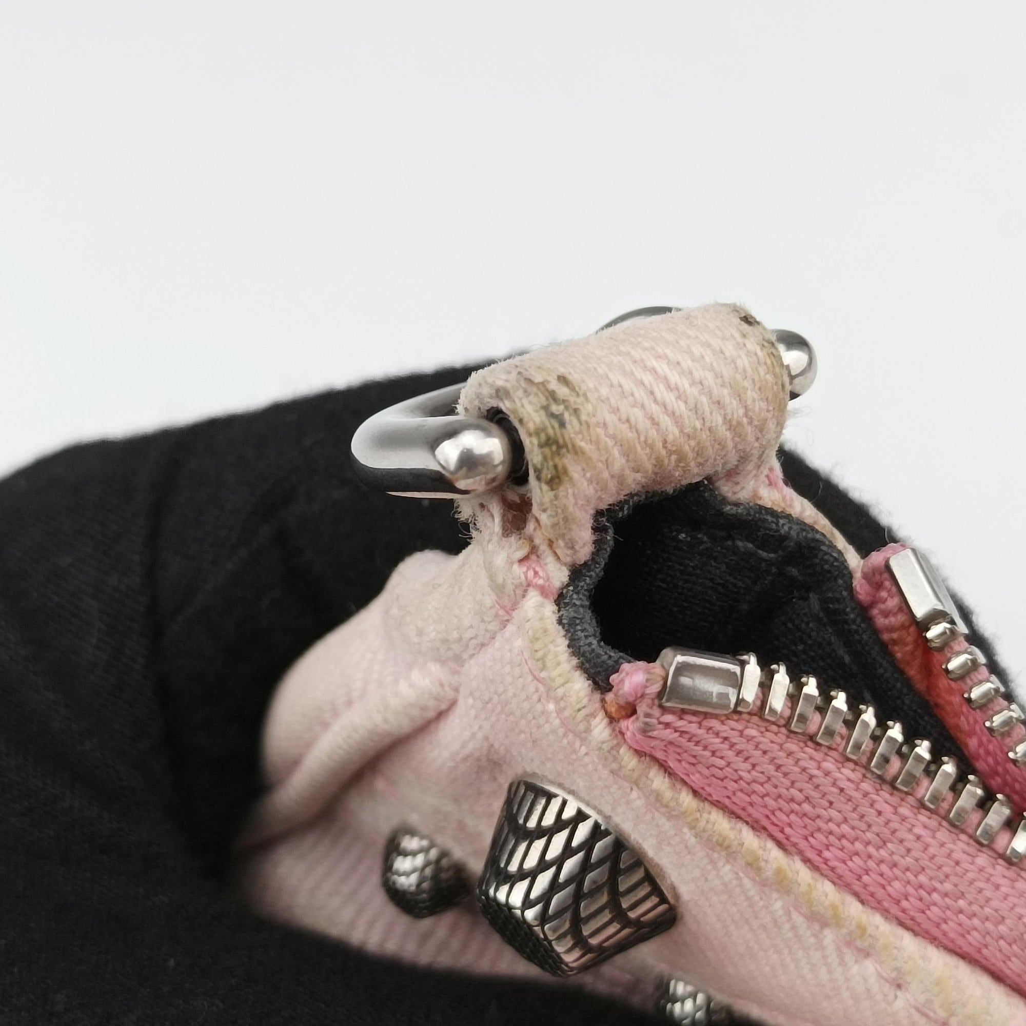 Pre-owned Balenciaga Le Cagole Pink Denim  shoulderbag | stylenewstar