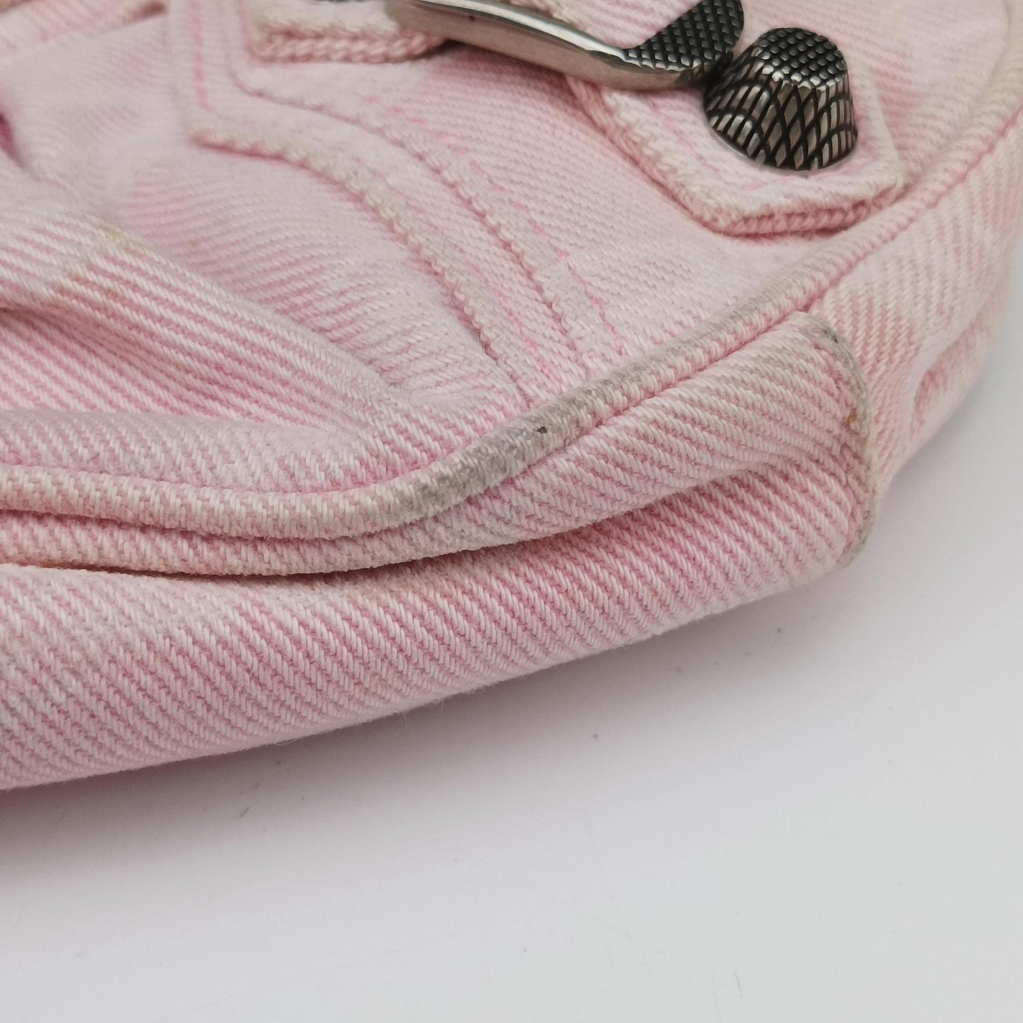 Pre-owned Balenciaga Le Cagole Pink Denim  shoulderbag | stylenewstar